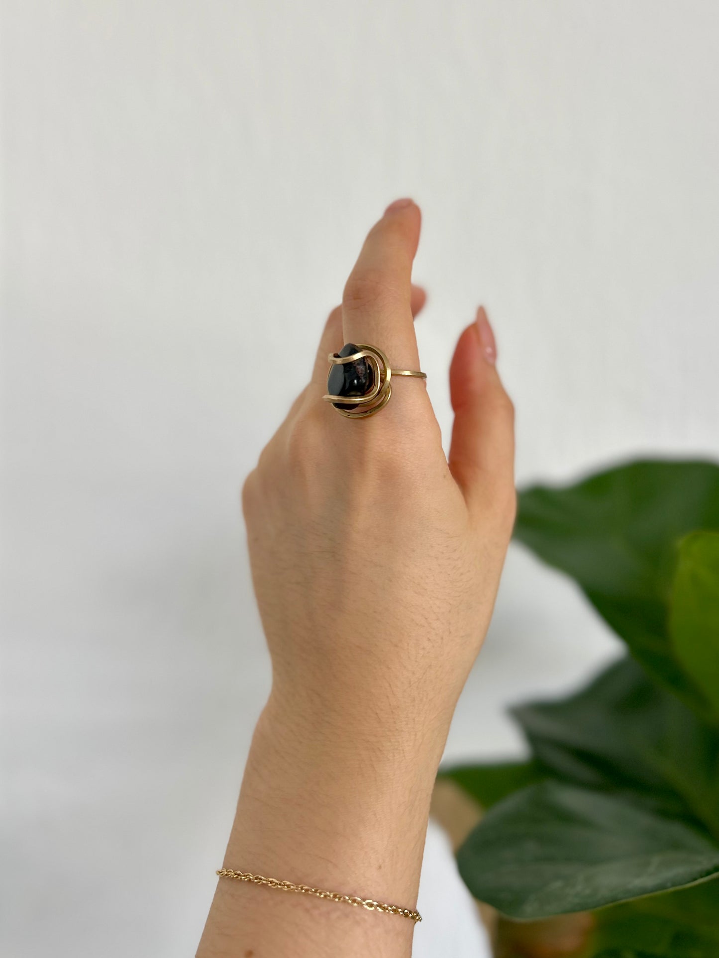 Anillo Obsidiana Negra