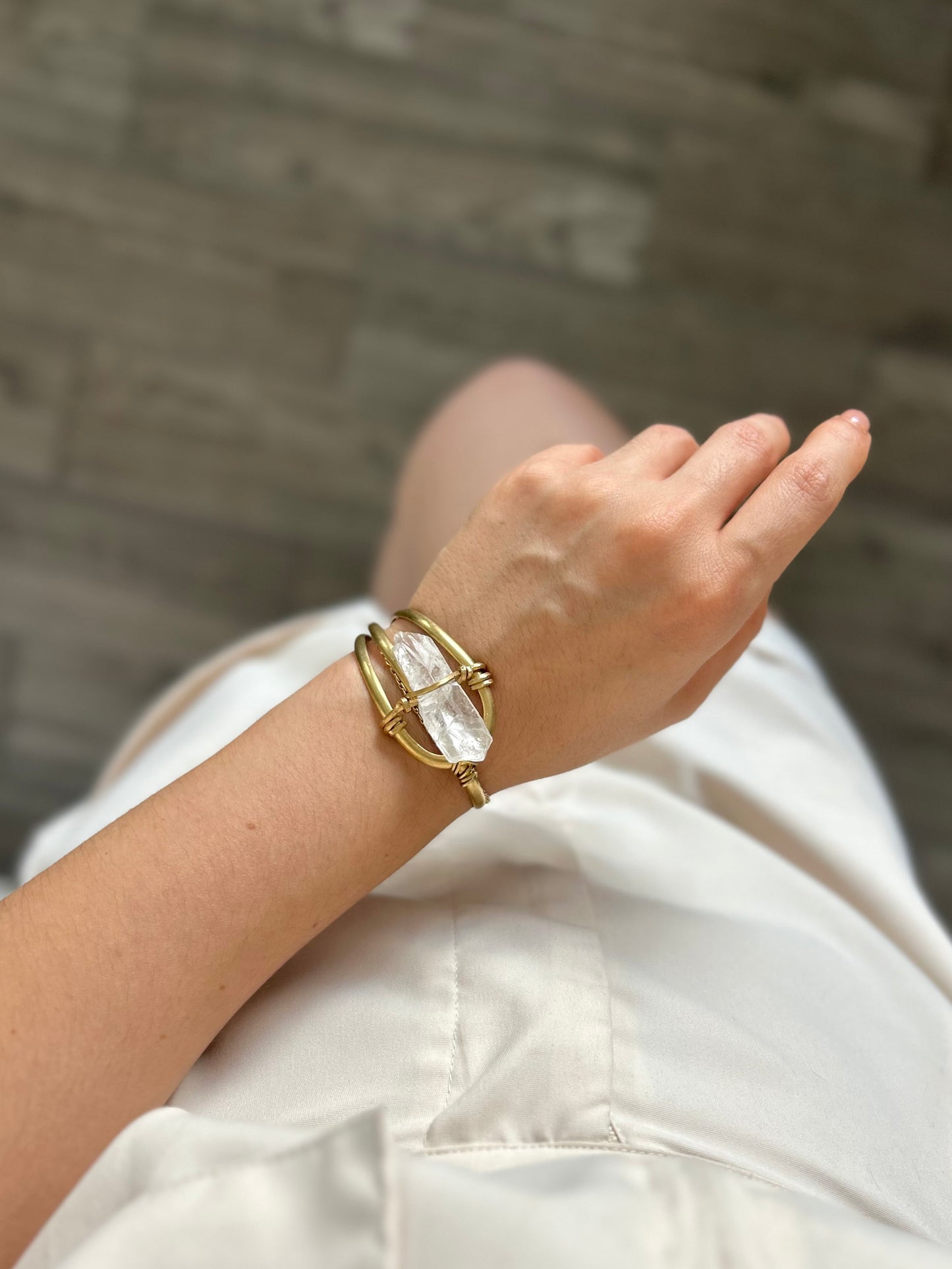 Brazalete Cuarzo Transparente