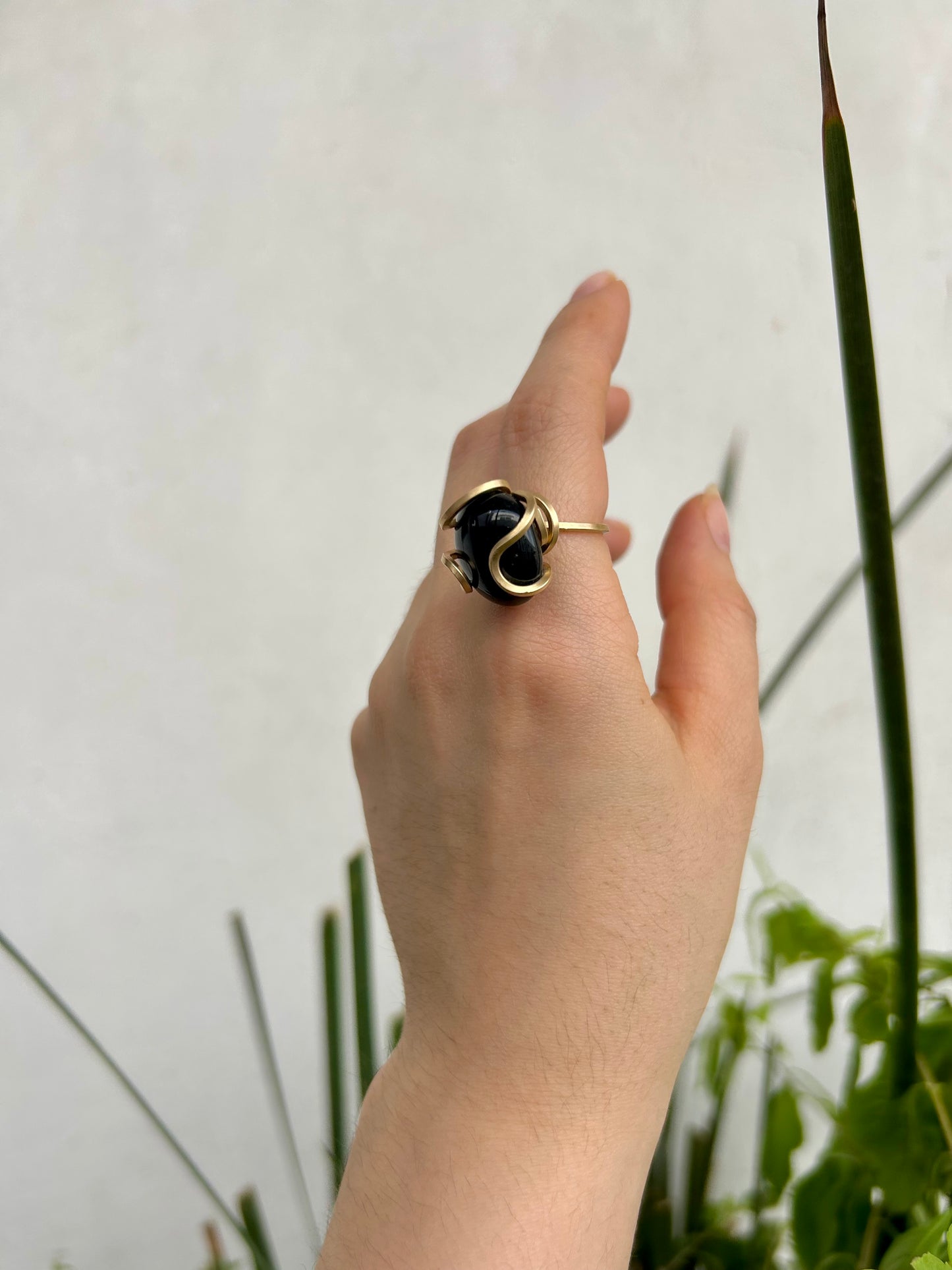 Anillo Obsidiana Negra