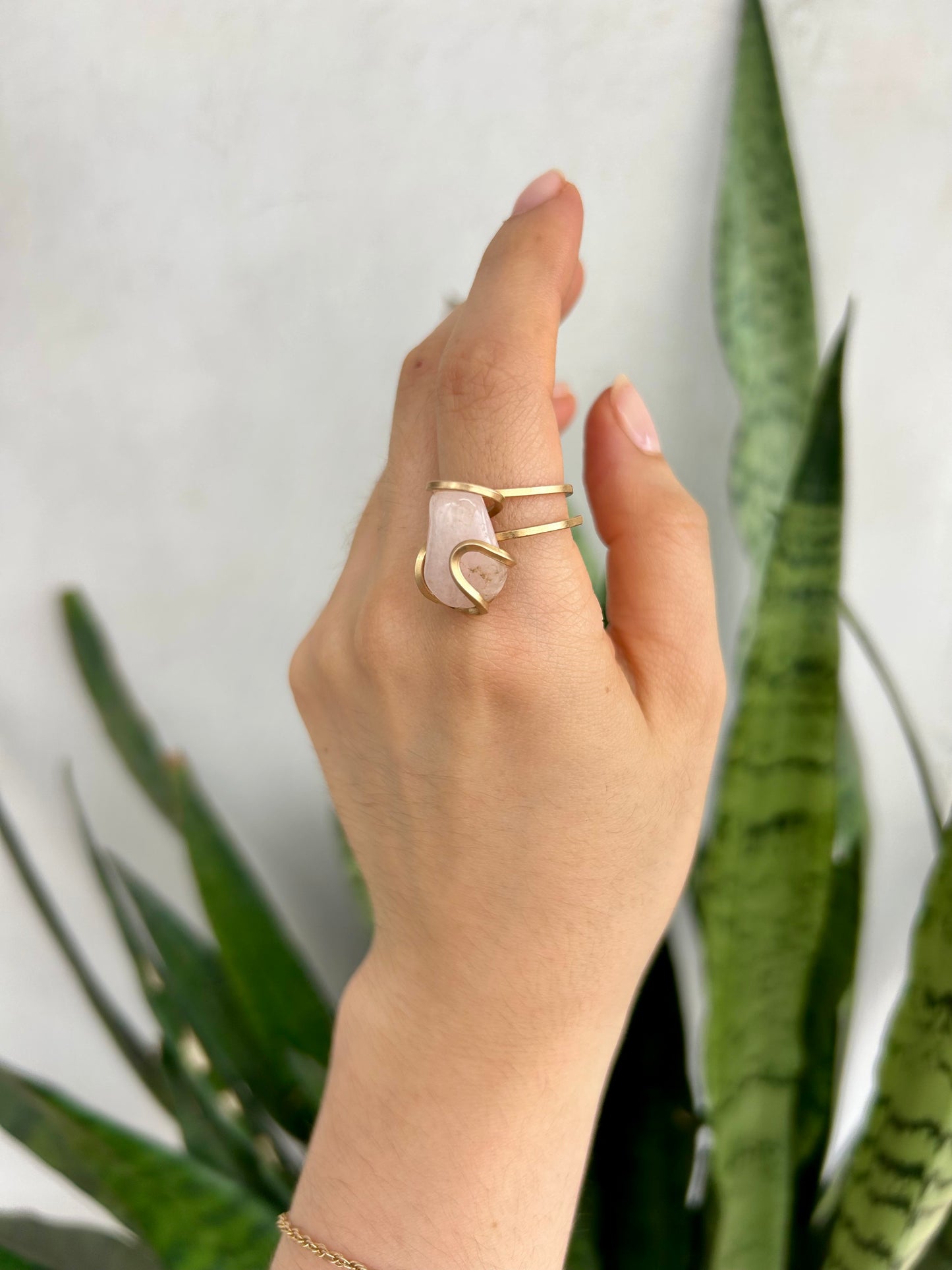 Anillo Cuarzo Rosa