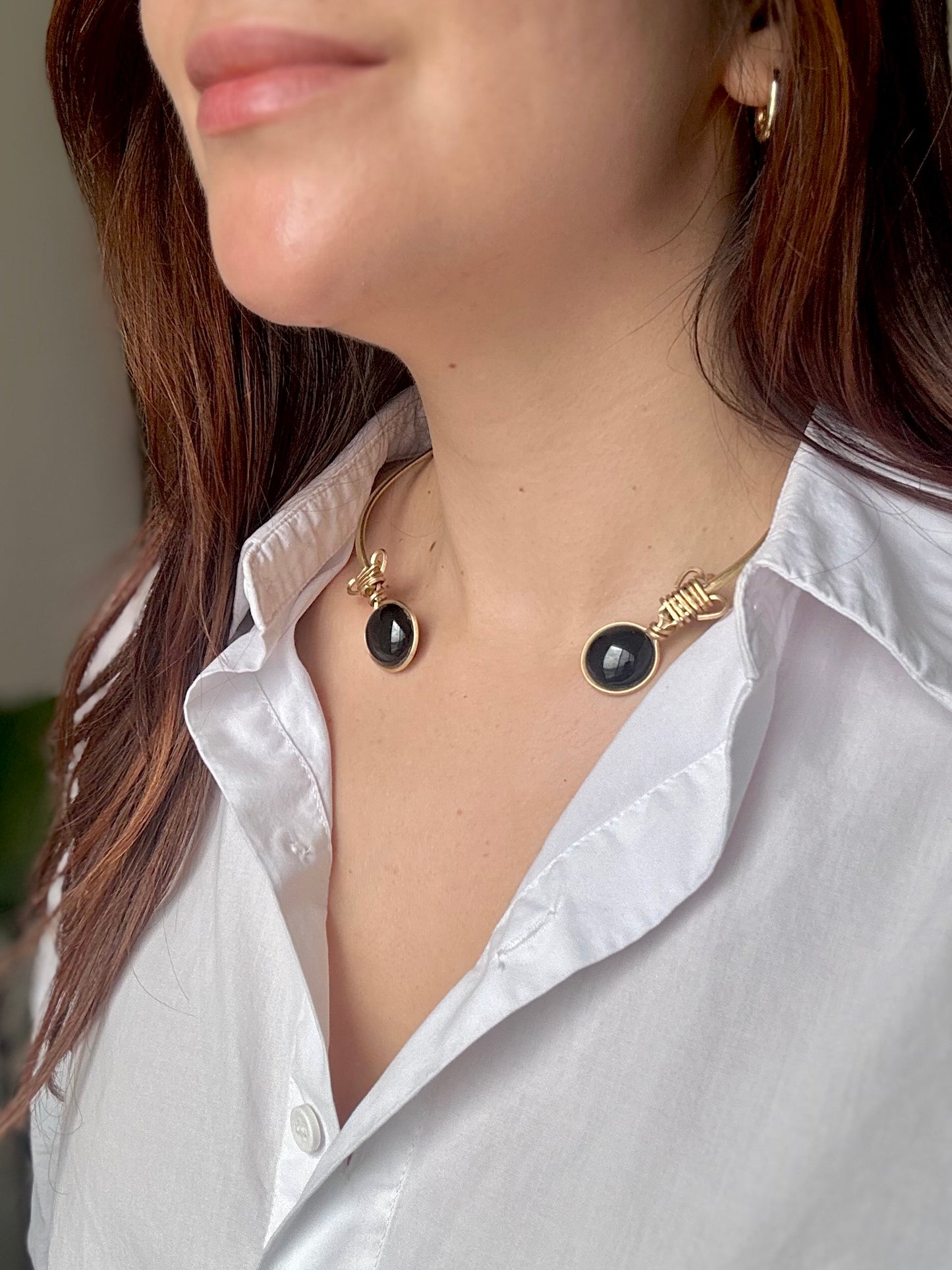 Collar Obsidiana Negra