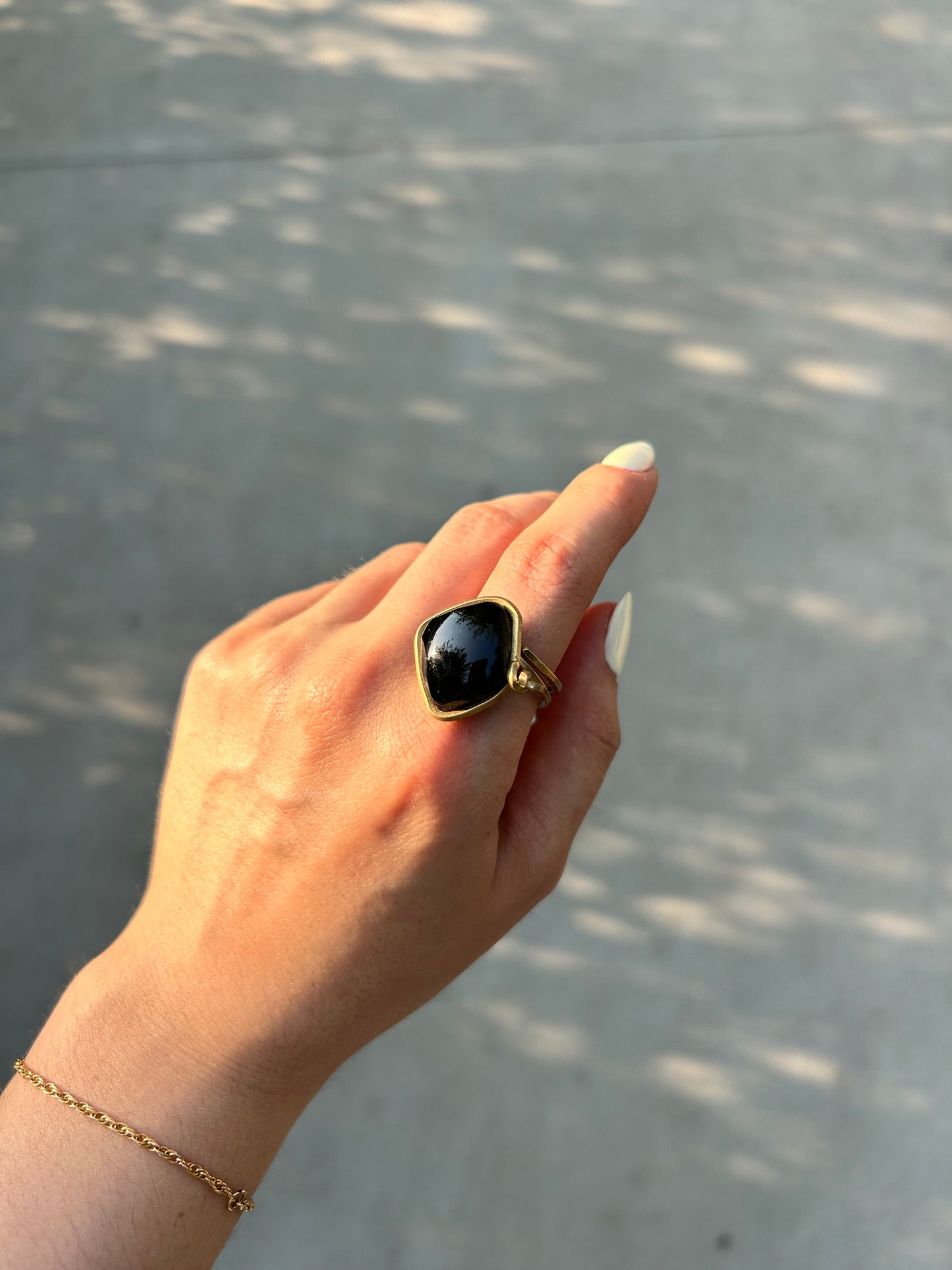 Anillo Obsidiana Negra