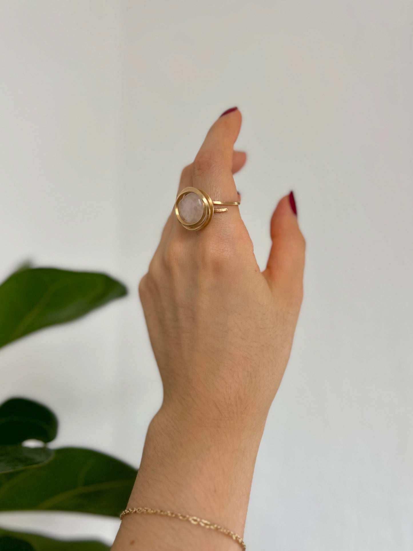 Anillo Cuarzo Rosa