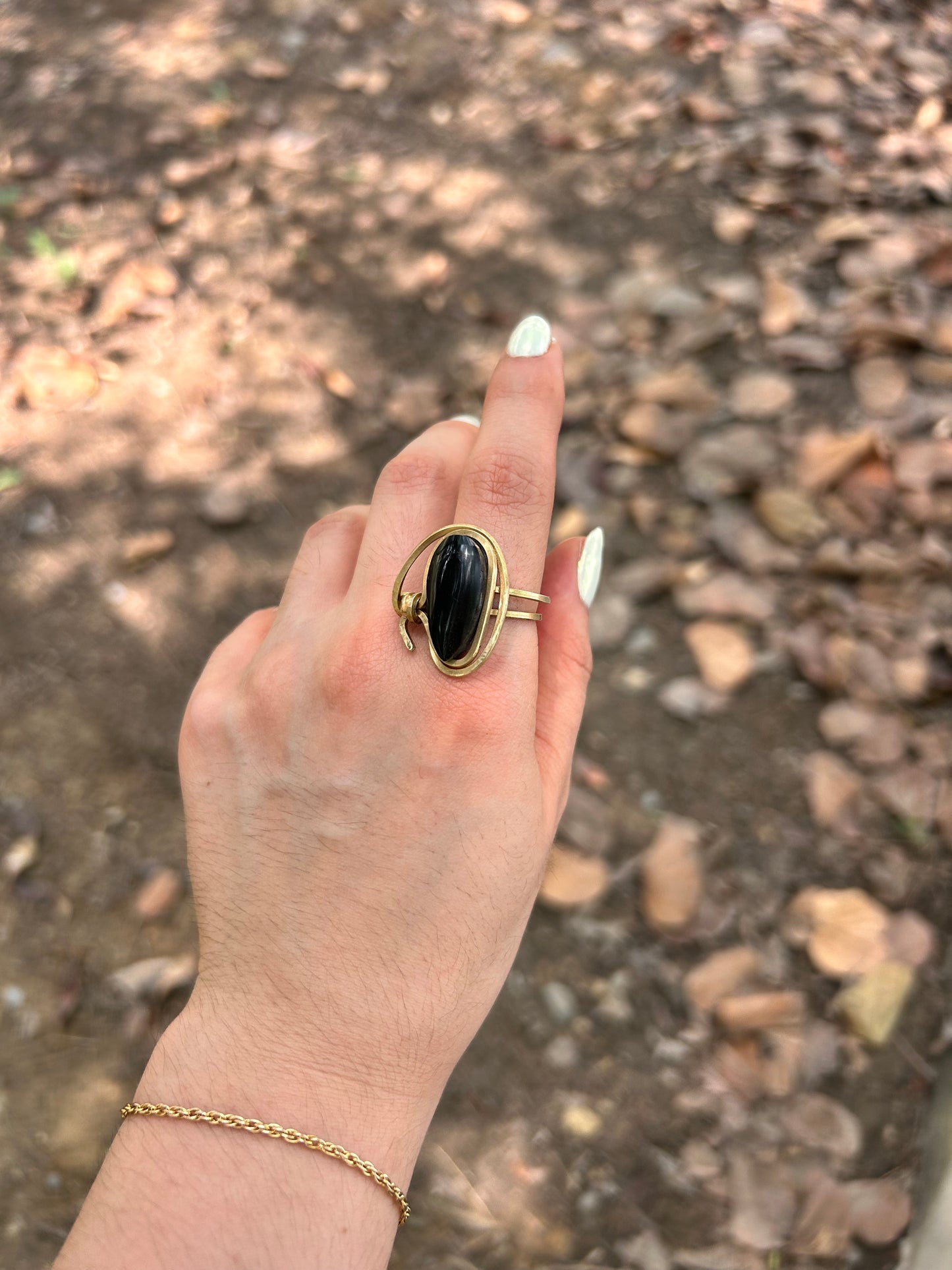 Anillo Obsidiana Negra