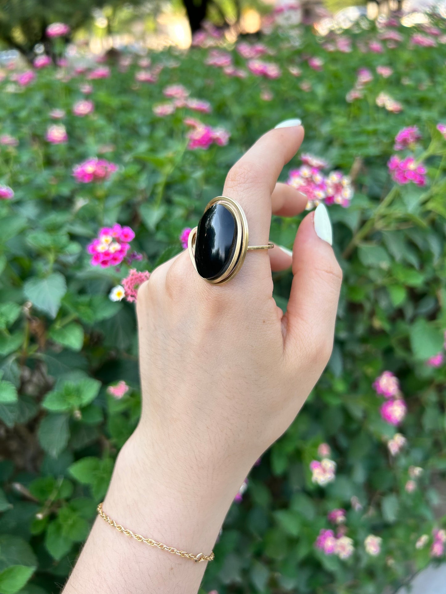 Anillo Obsidiana Negra