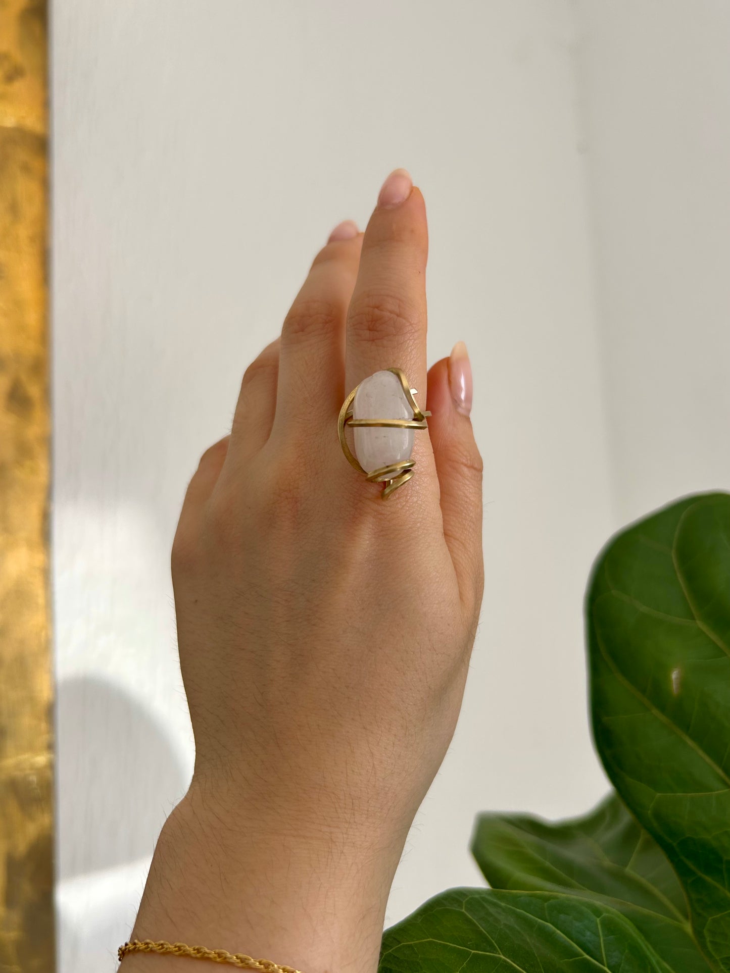Anillo Cuarzo Rosa