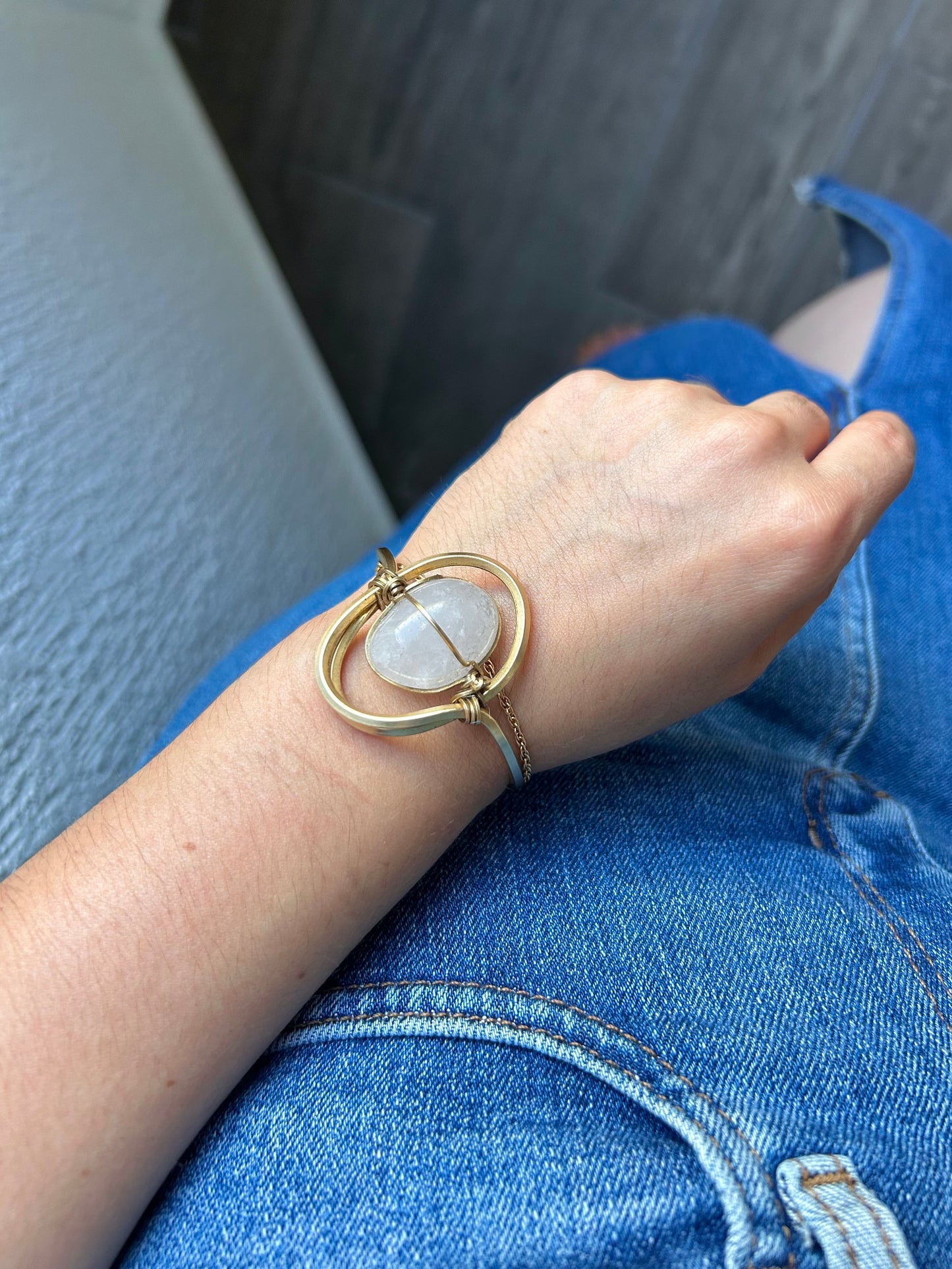 Brazalete Cuarzo Rosa