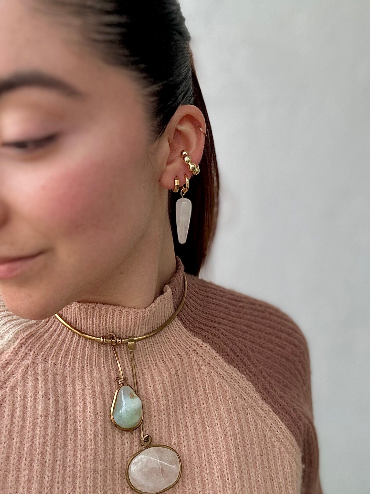 Aretes Cuarzo Transparente