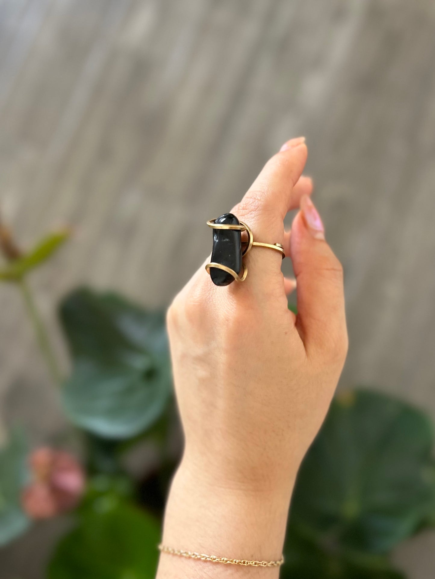 Anillo Obsidiana Negra