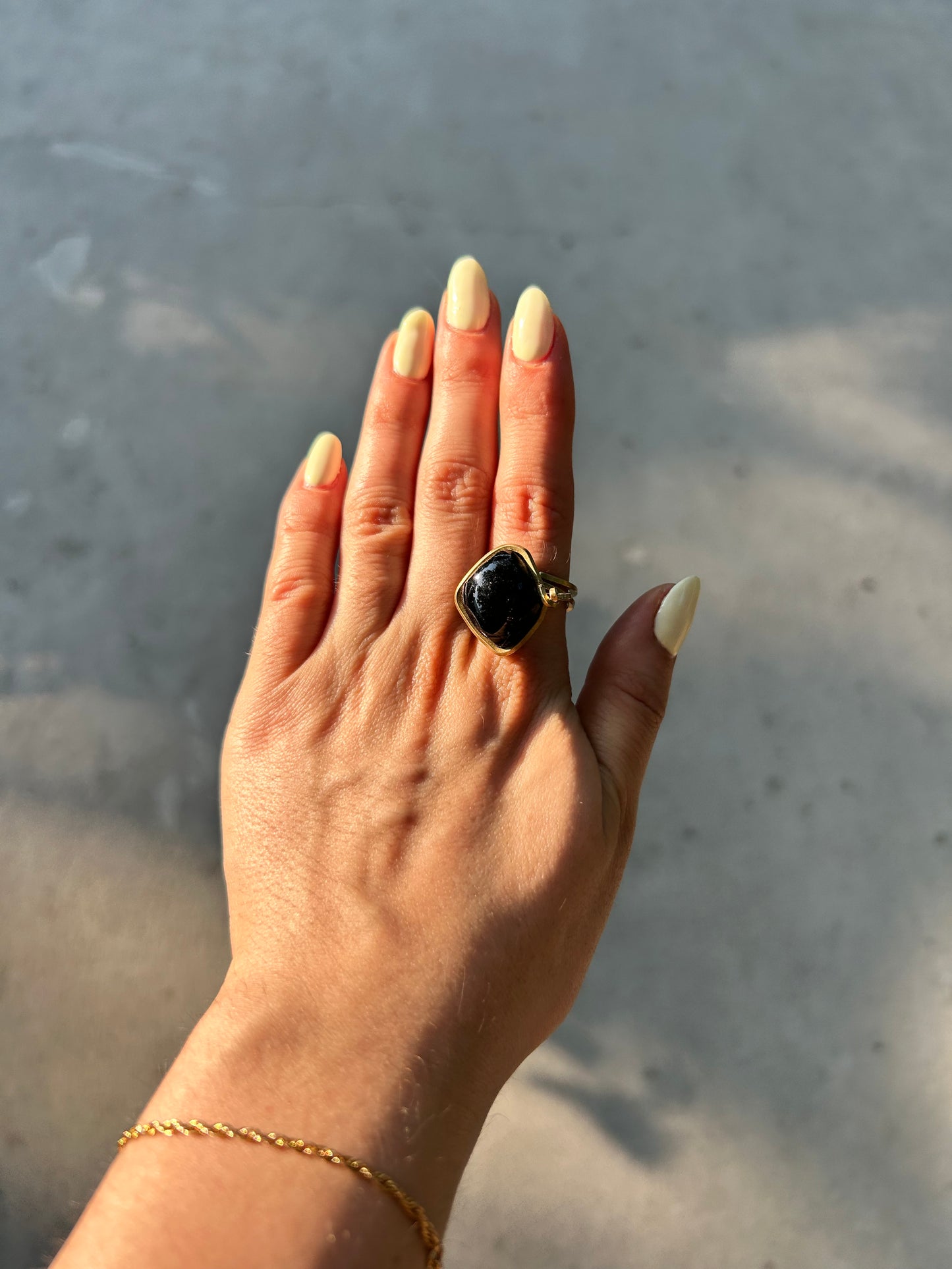 Anillo Obsidiana Negra