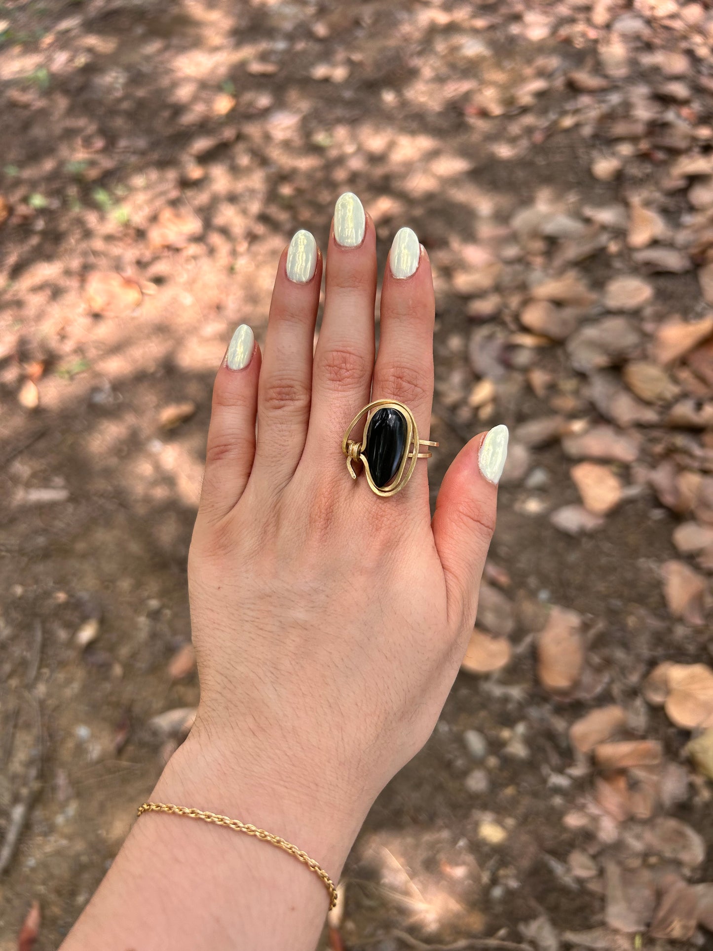 Anillo Obsidiana Negra