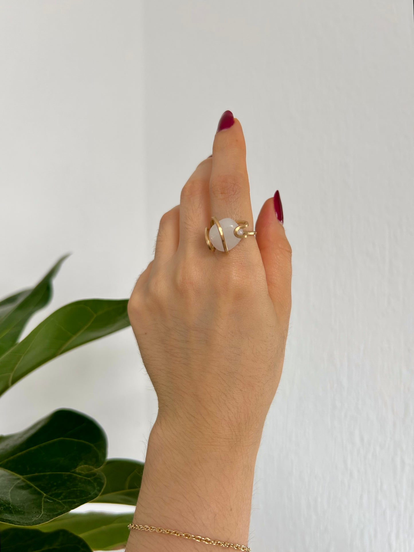 Anillo Cuarzo Rosa