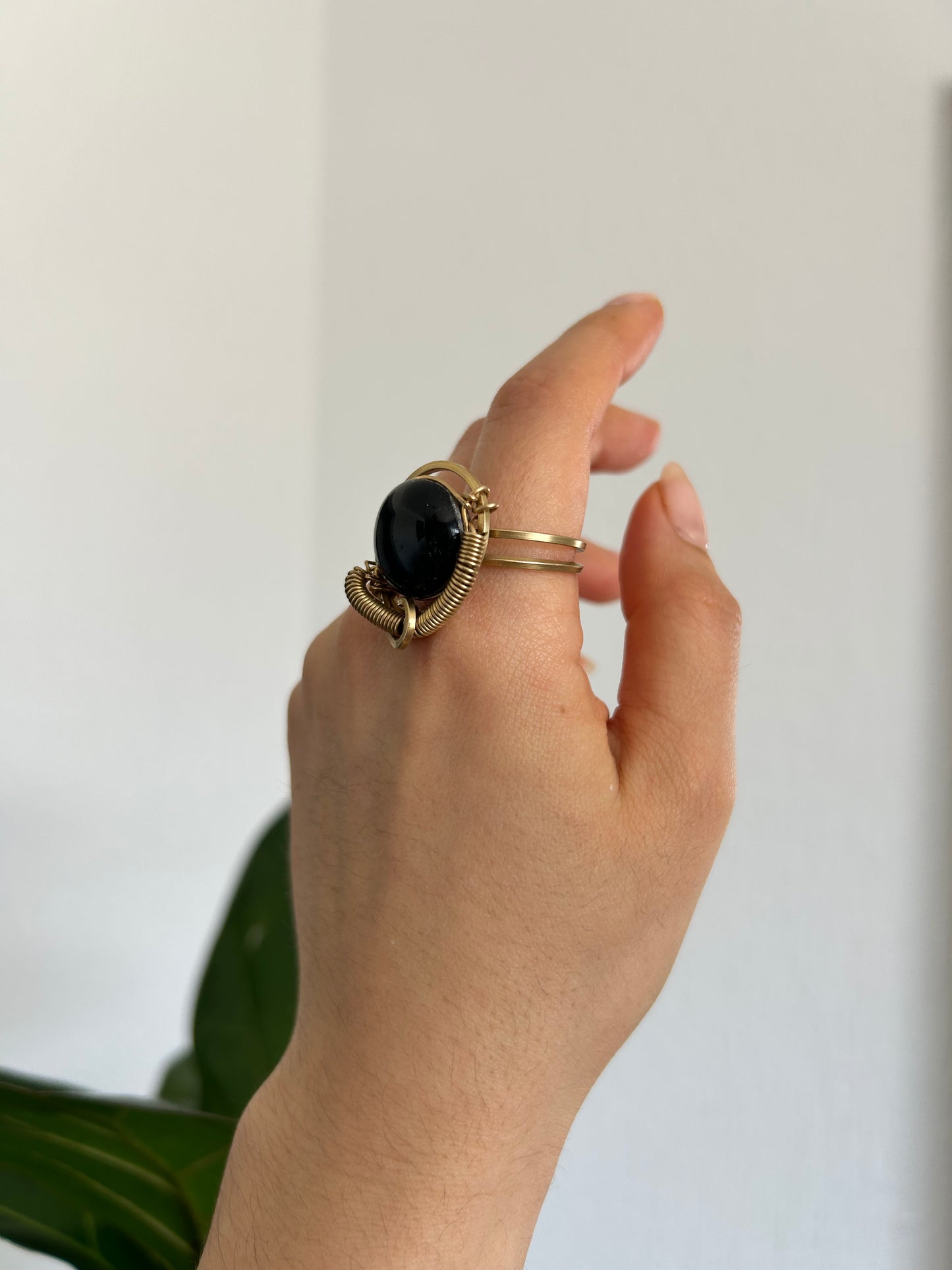 Anillo Obsidiana Negra