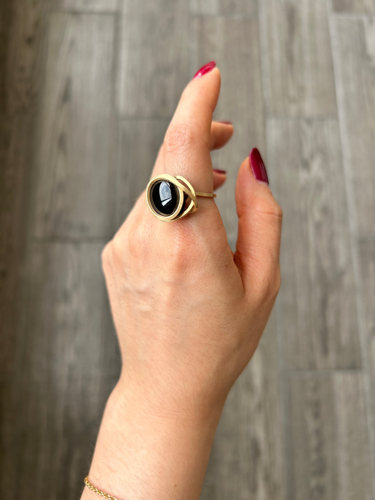 Anillo Obsidiana Negra