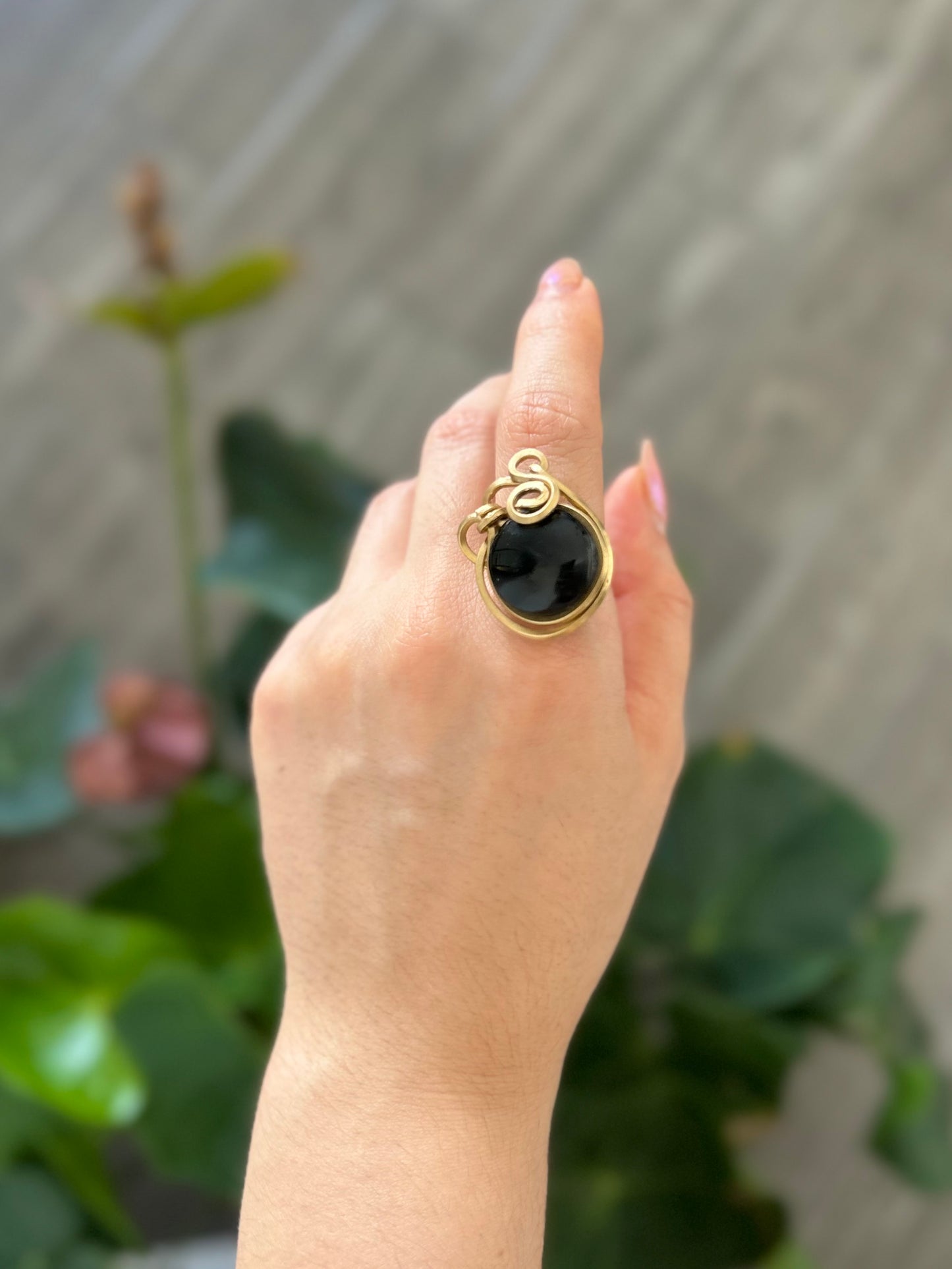 Anillo Obsidiana Negra