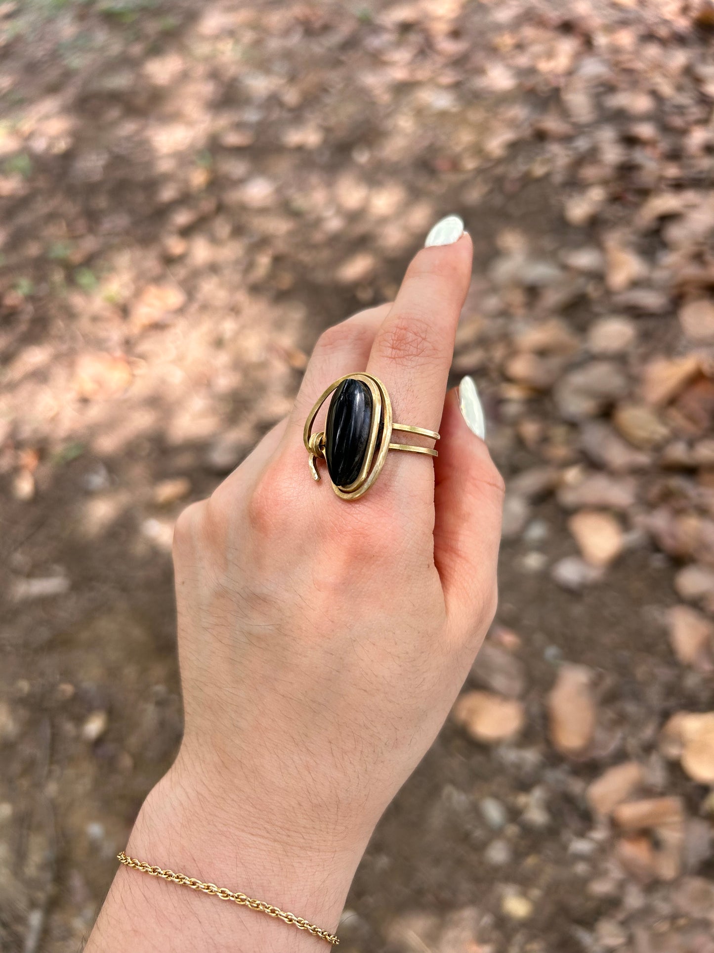 Anillo Obsidiana Negra