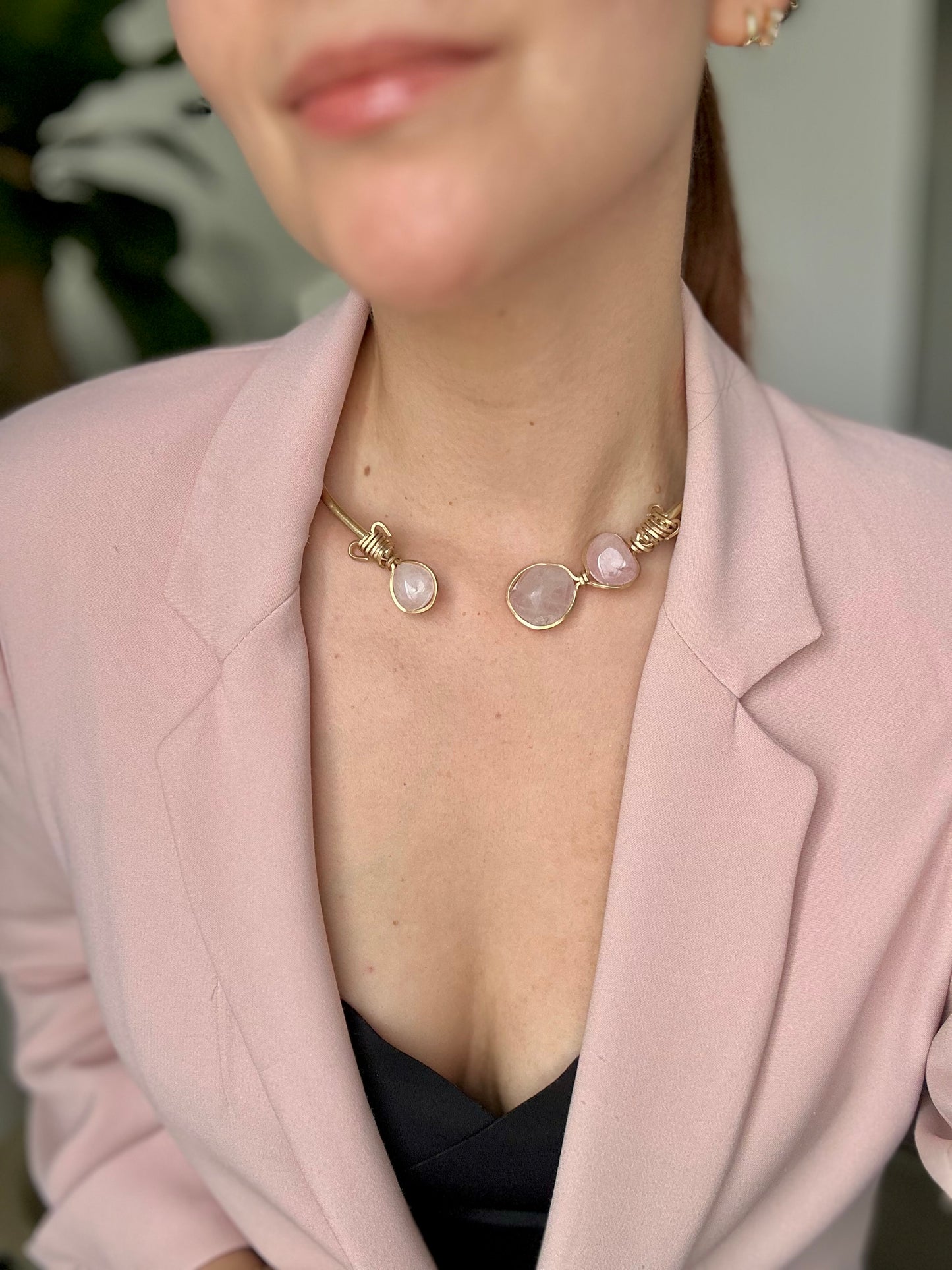 Collar Cuarzo Rosa