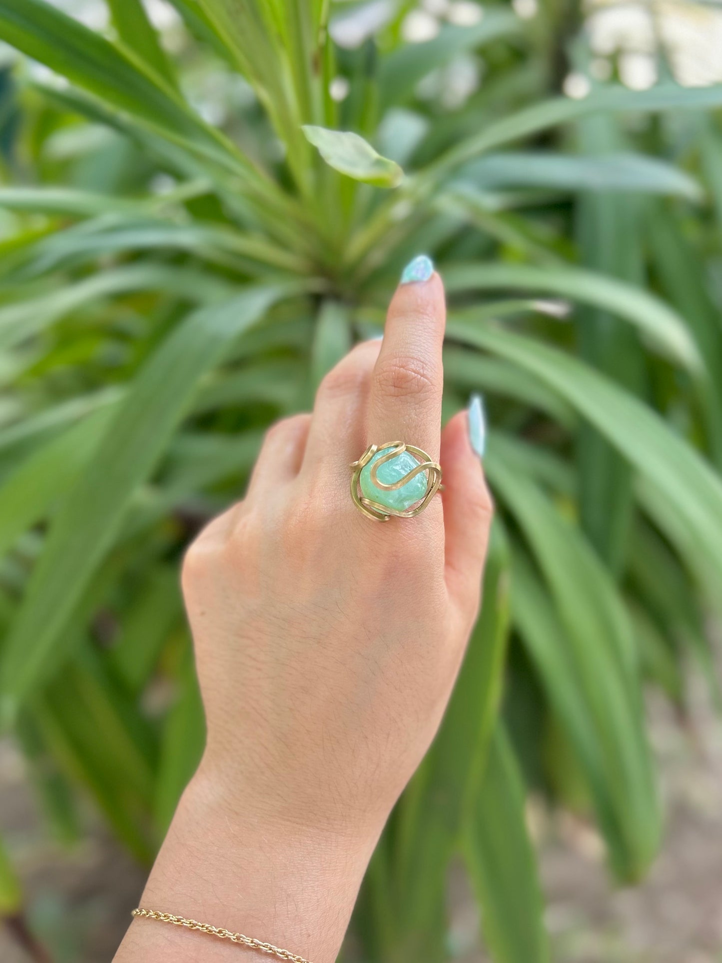 Anillo Aguamarina
