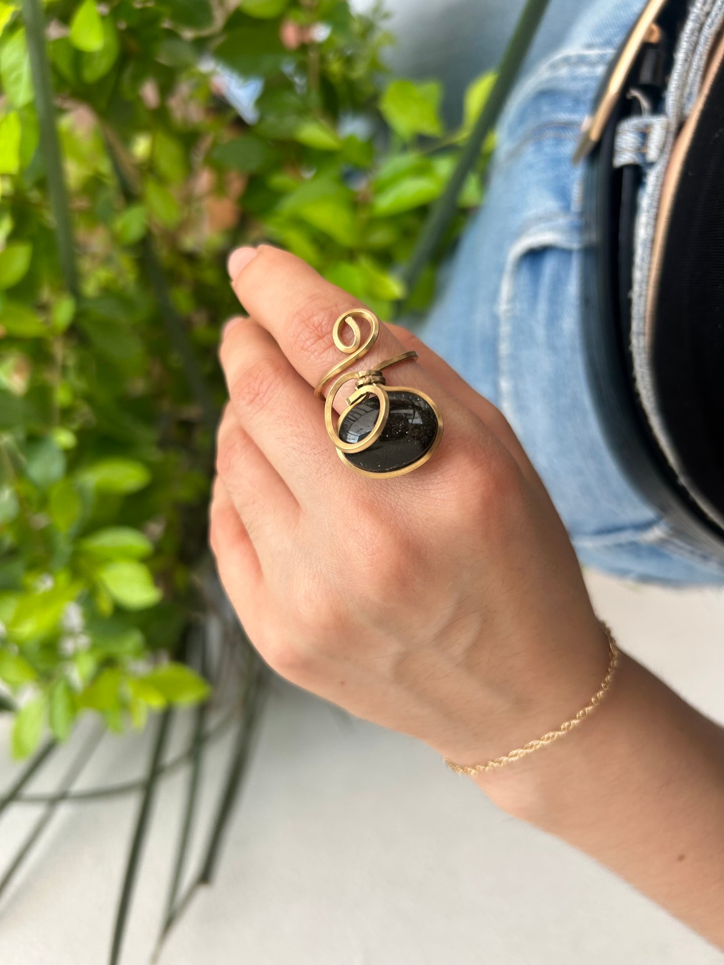 Anillo Obsidiana Negra