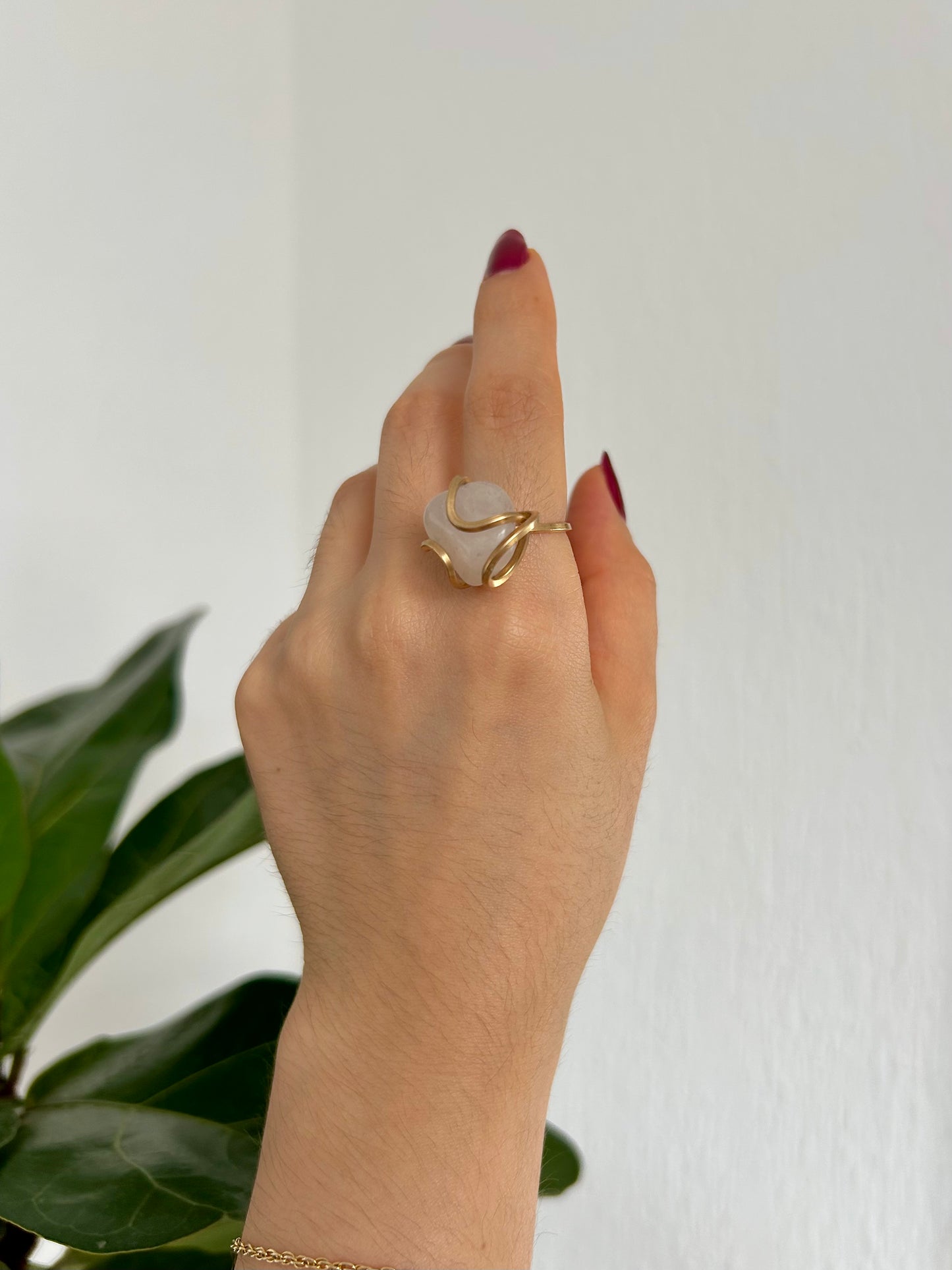 Anillo Cuarzo Rosa