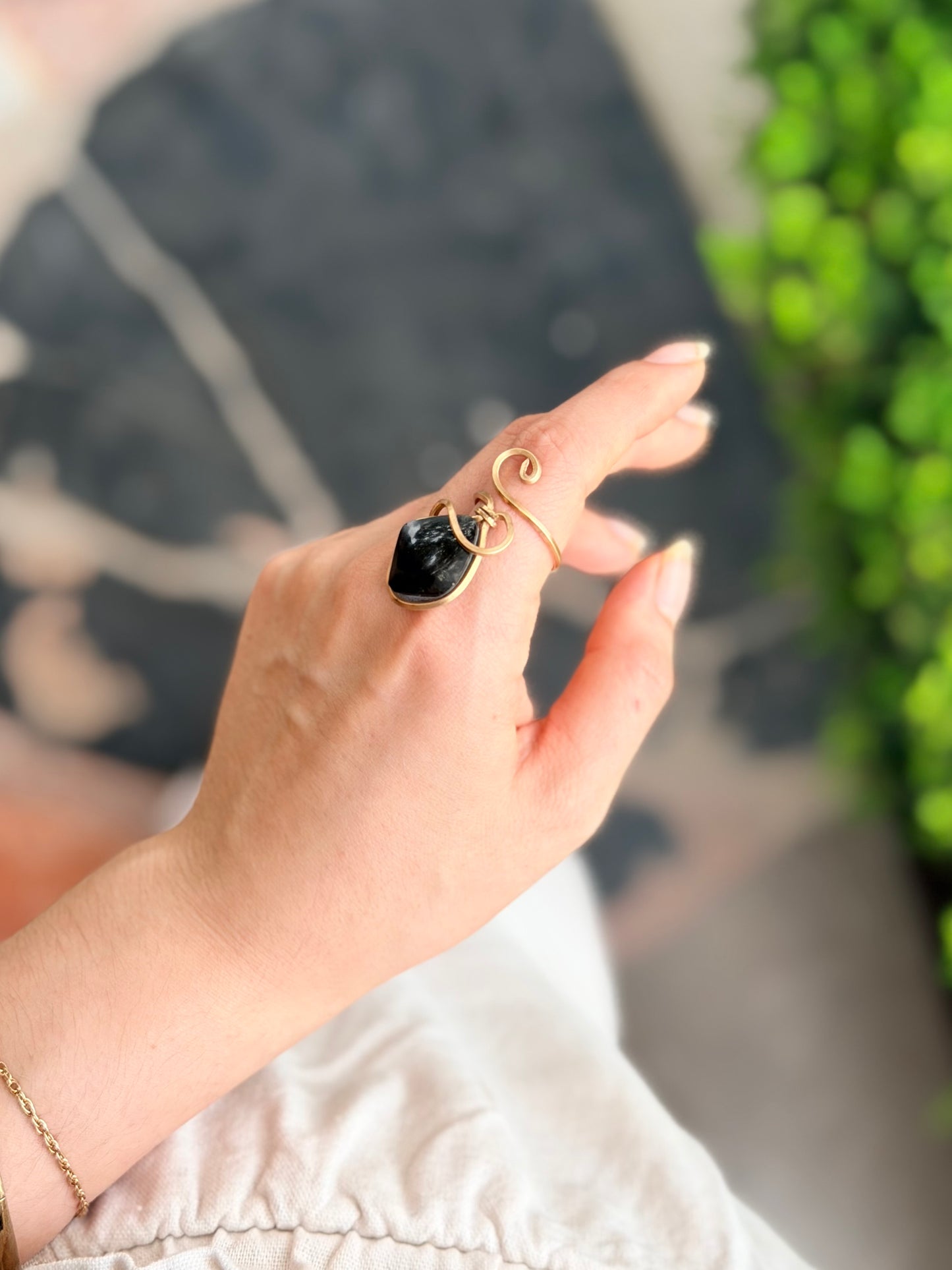 Anillo Obsidiana Negra