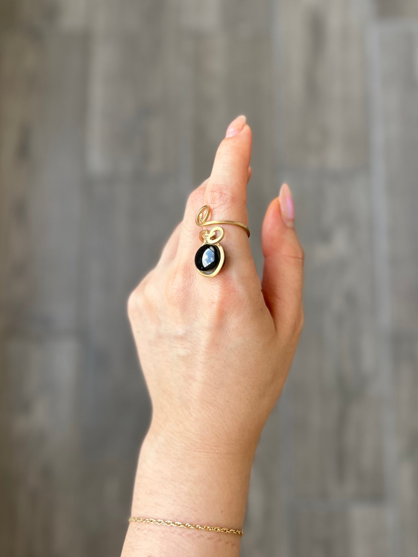 Anillo Obsidiana Negra