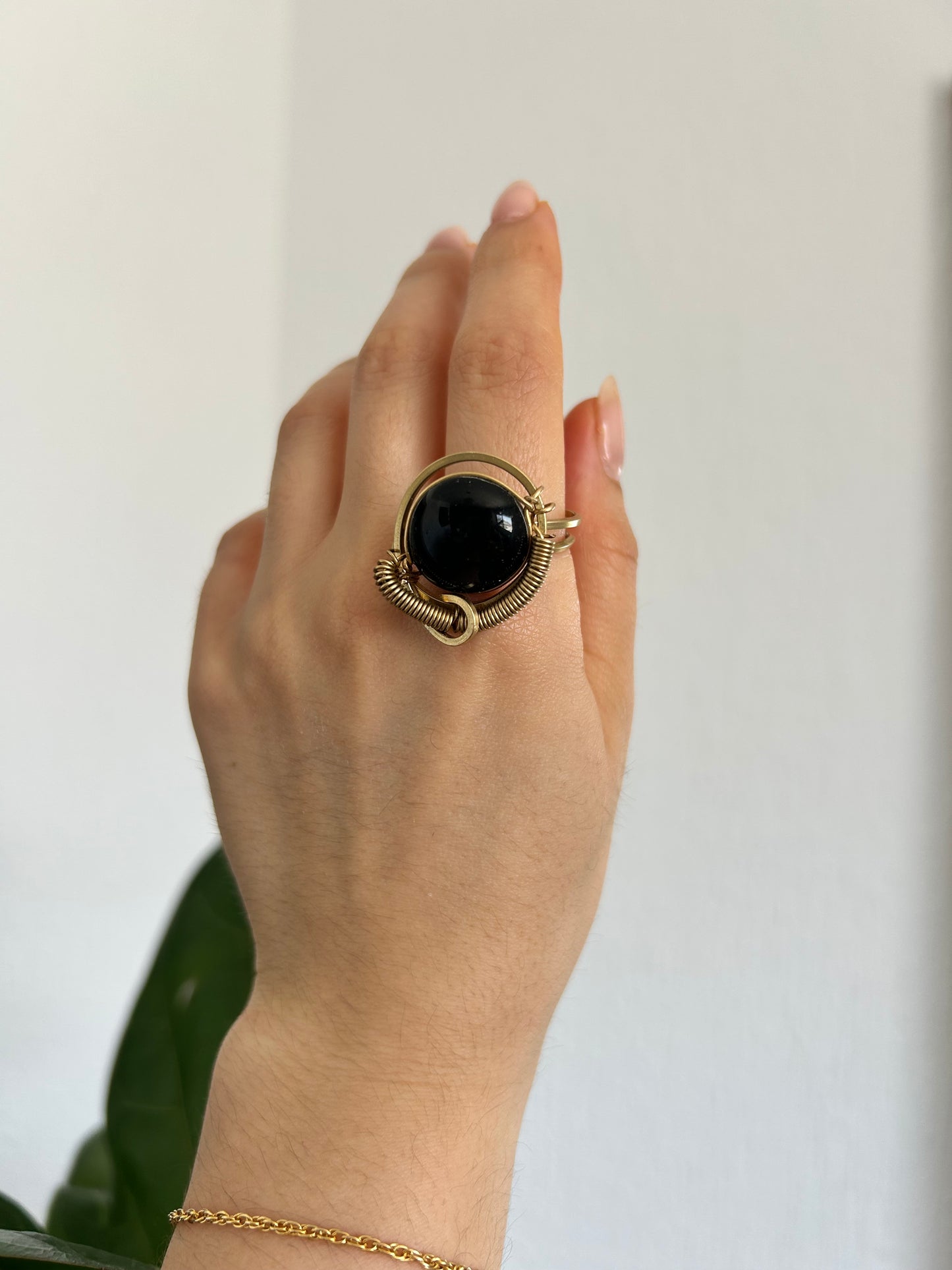 Anillo Obsidiana Negra