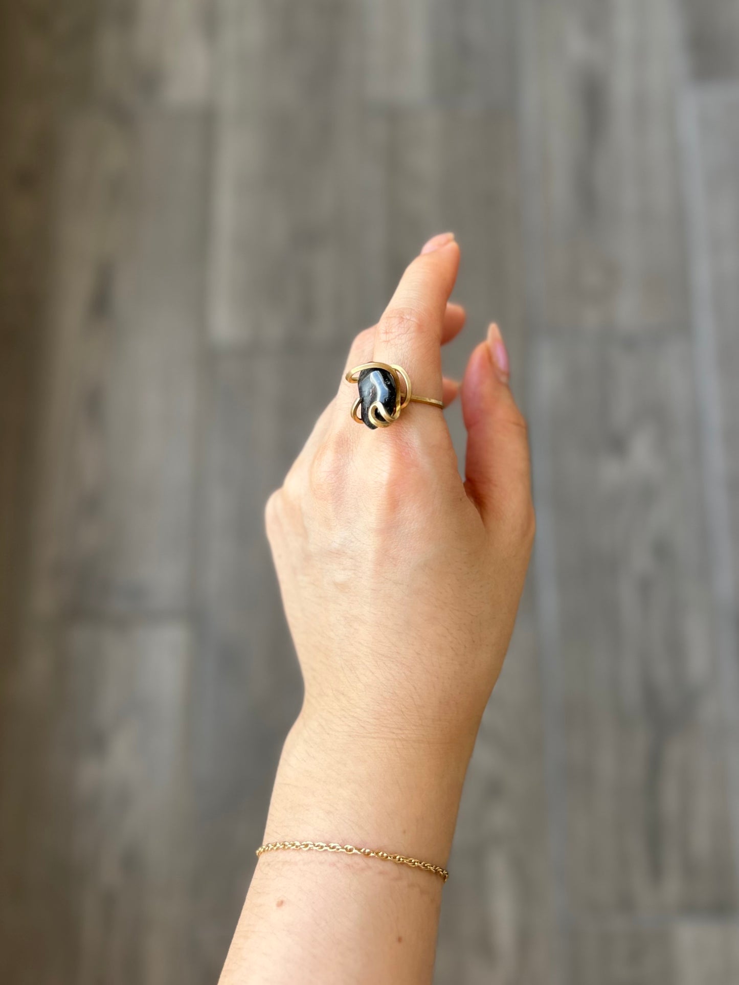 Anillo Obsidiana Negra