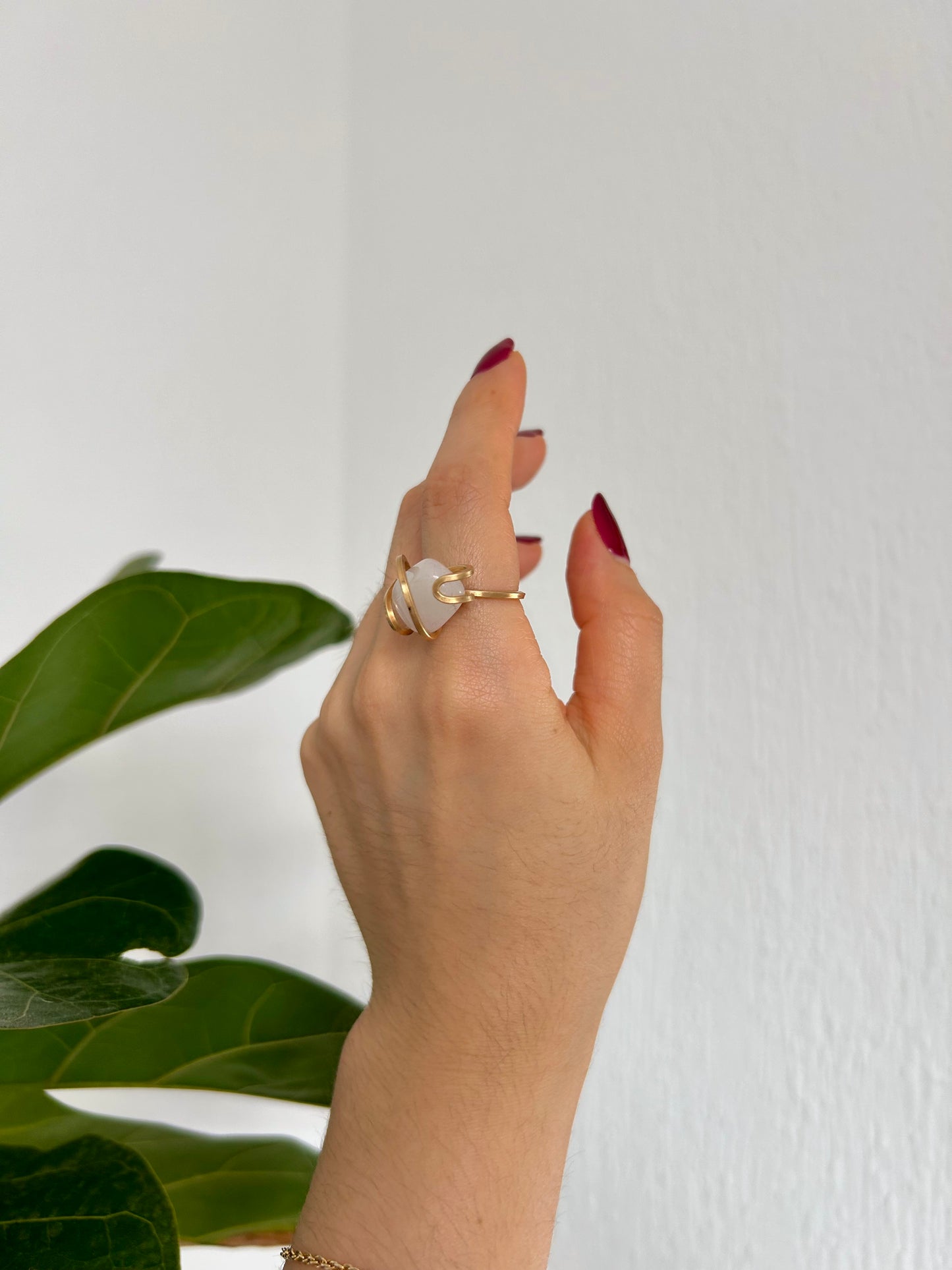 Anillo Cuarzo Rosa