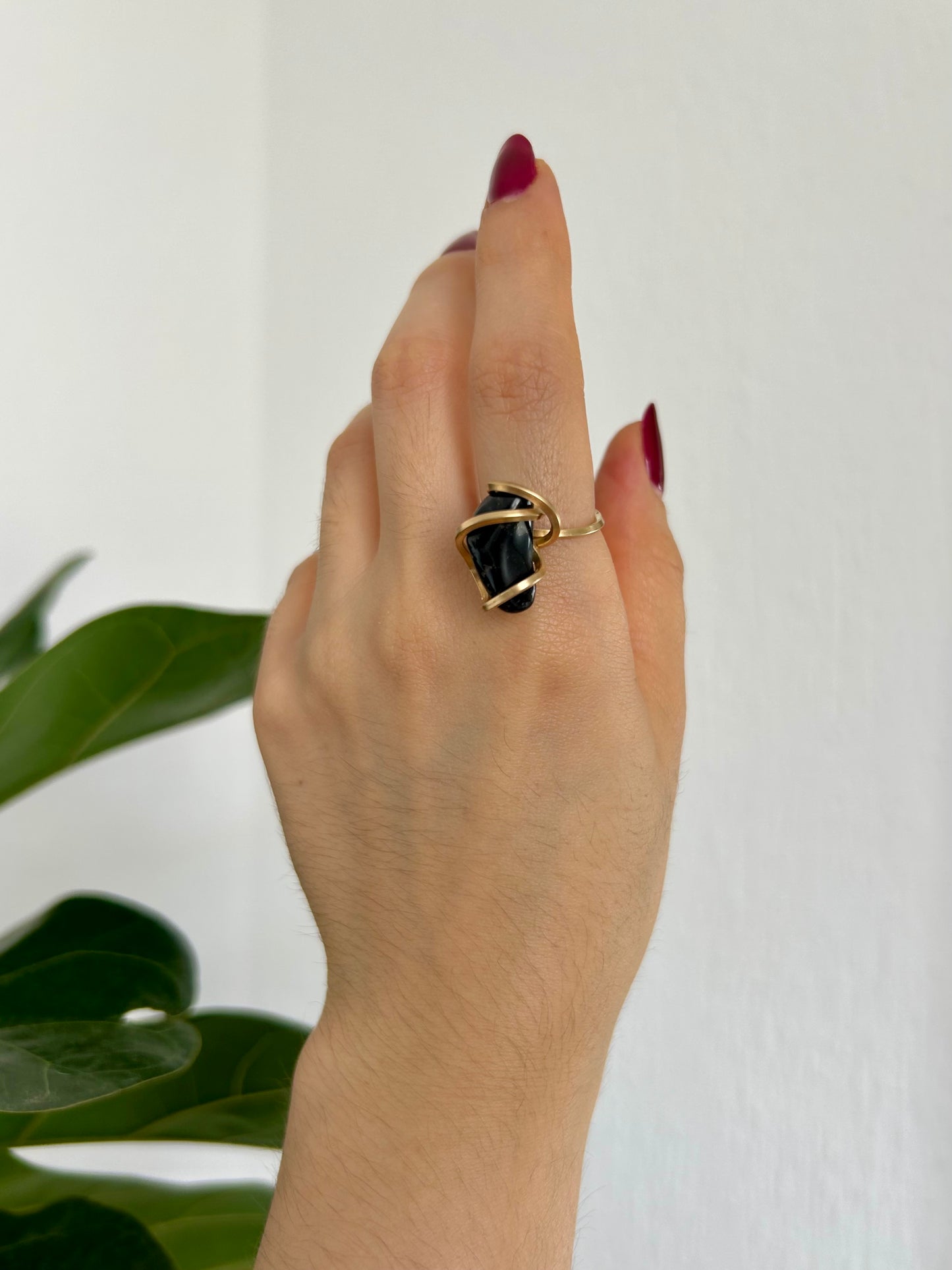 Anillo Obsidiana Negra