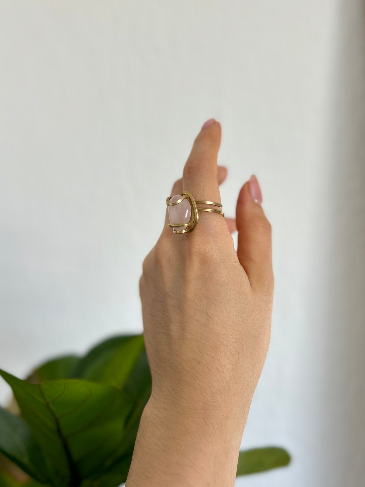Anillo Cuarzo Rosa