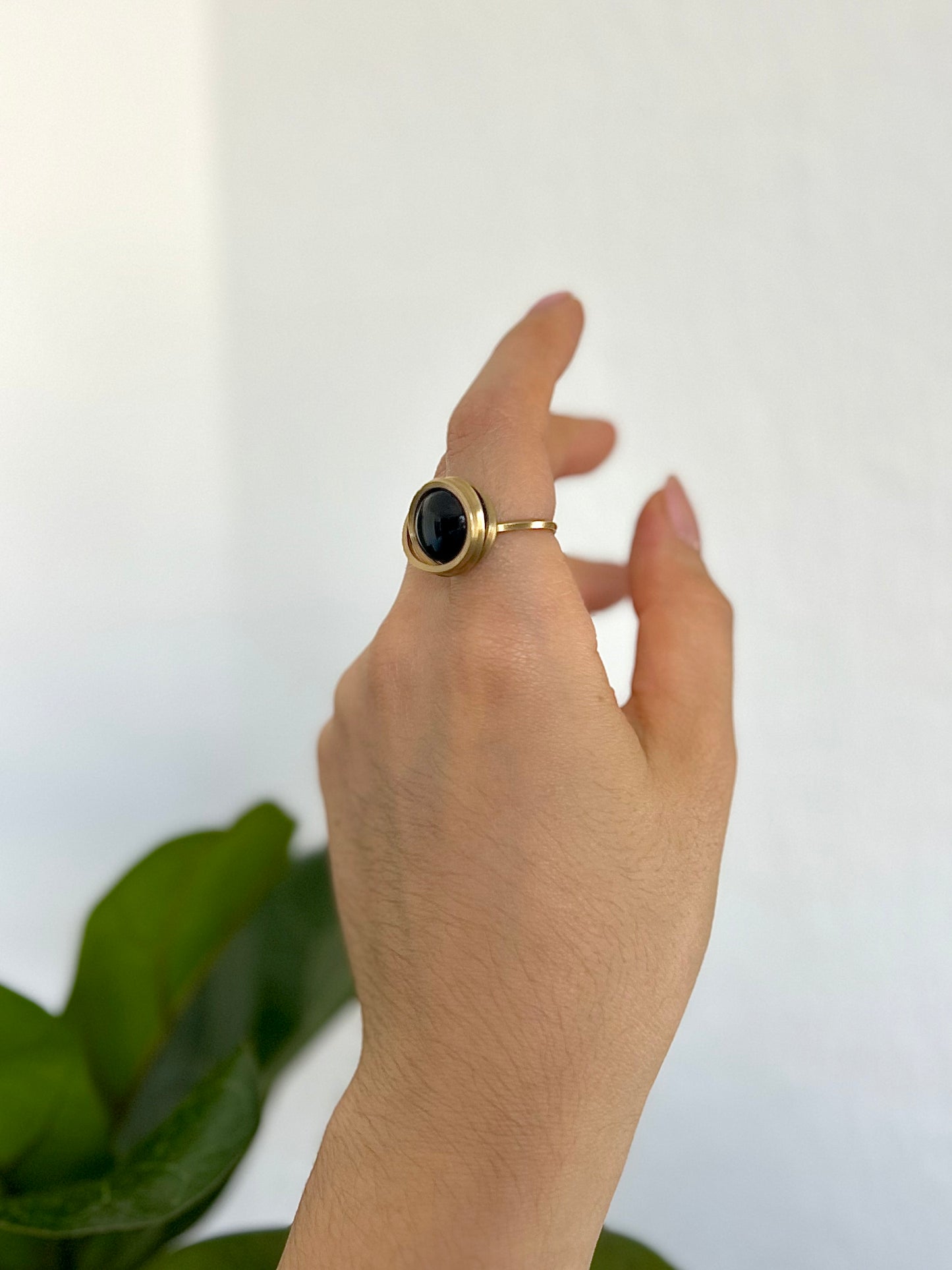 Anillo Obsidiana Negra