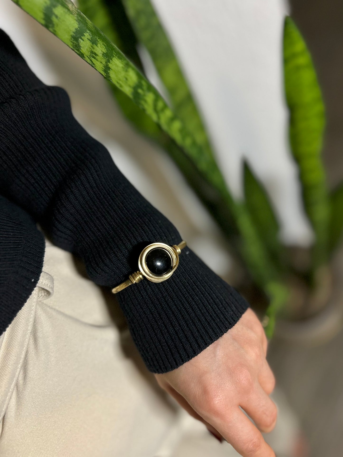 Brazalete Obsidiana Negra