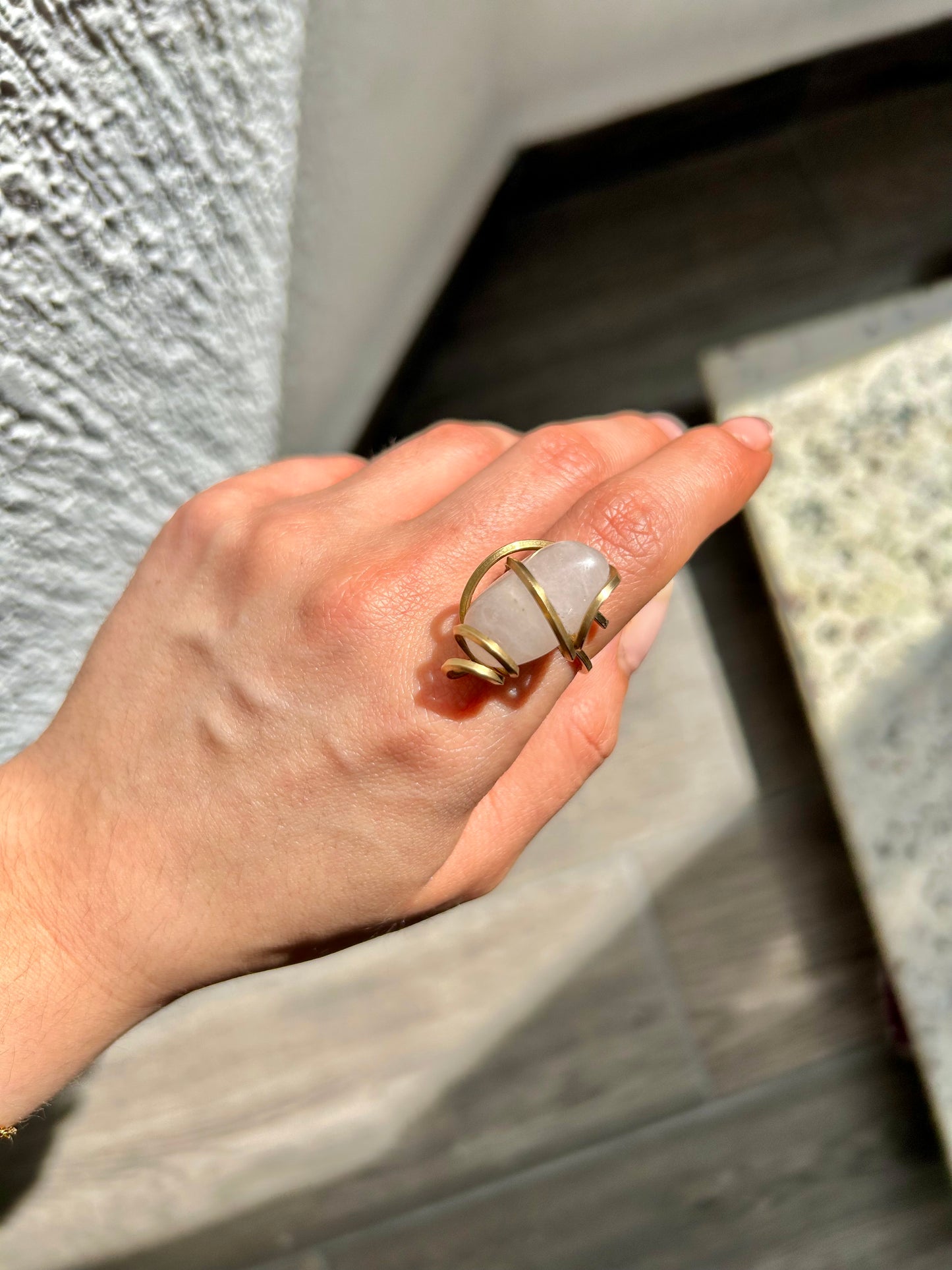 Anillo Cuarzo Rosa