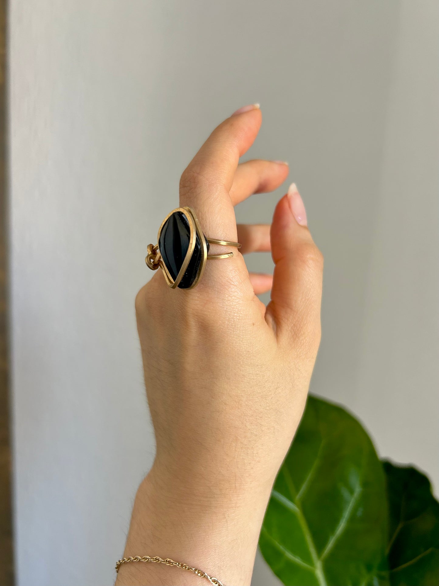 Anillo Obsidiana Negra