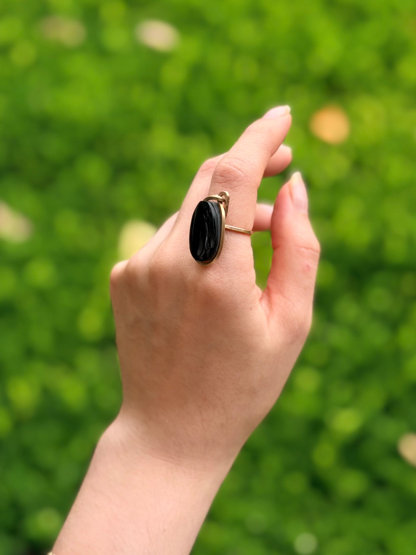 Anillo Obsidiana Negra