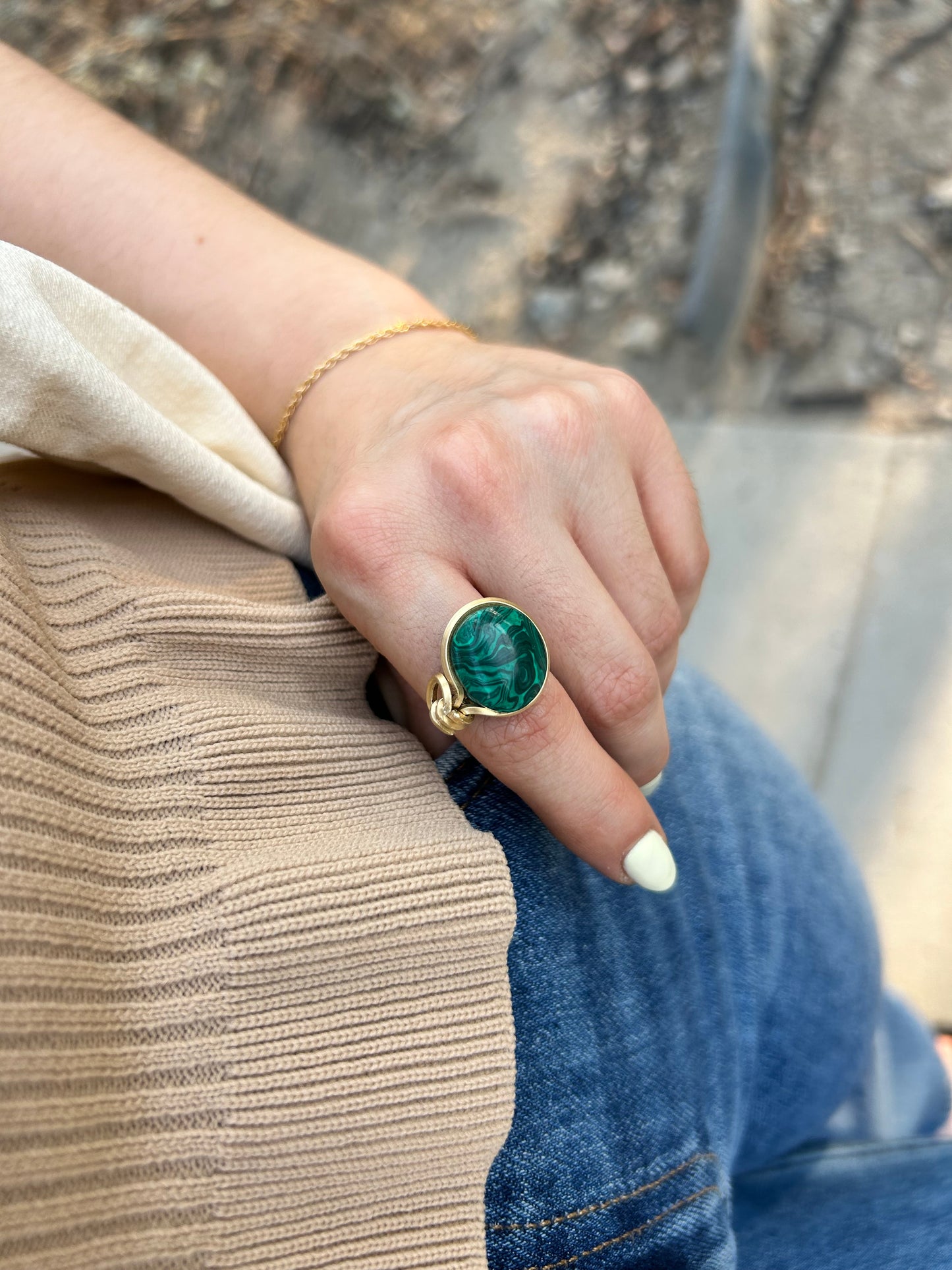 Anillo Malaquita