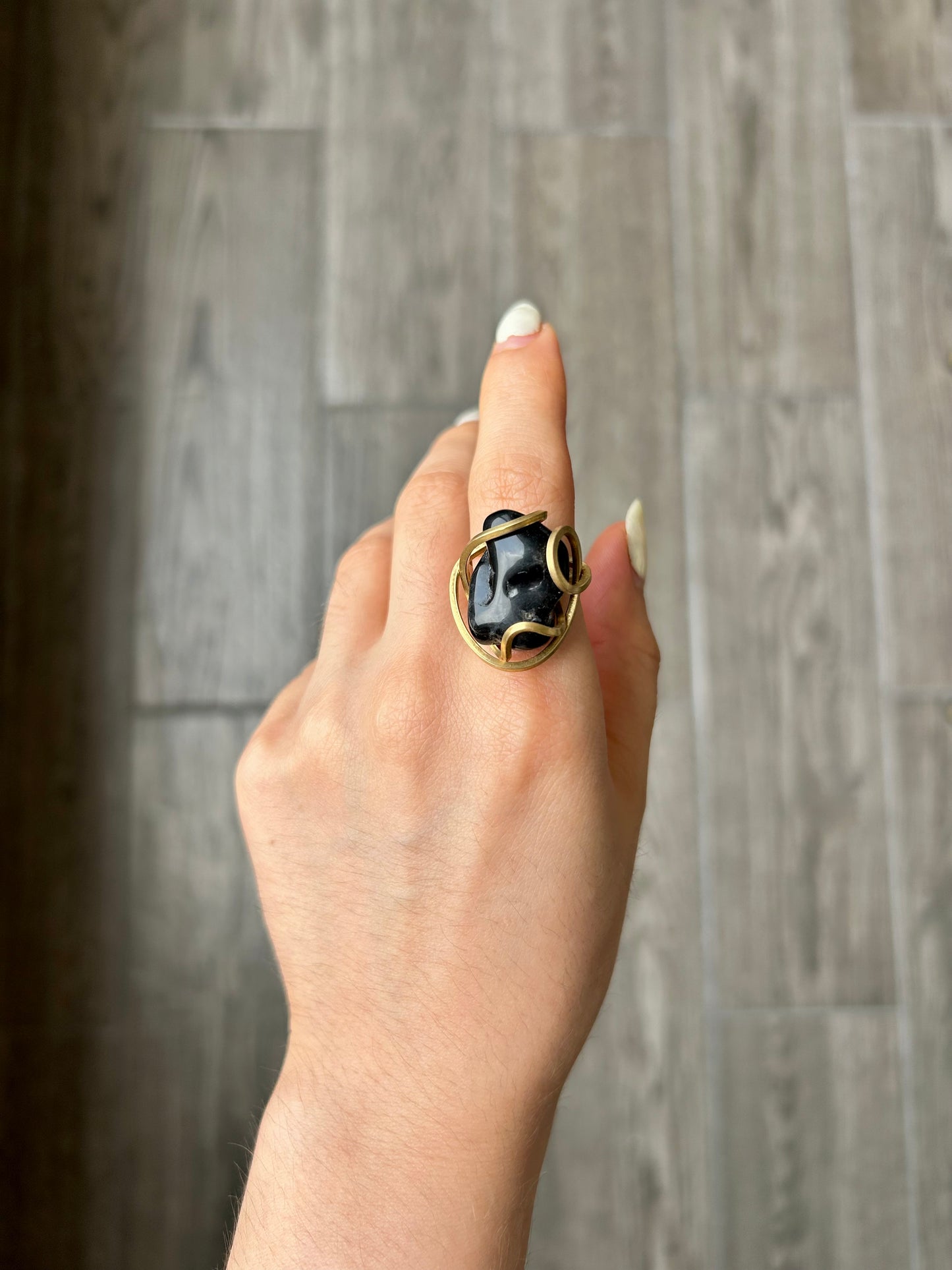 Anillo Obsidiana Negra