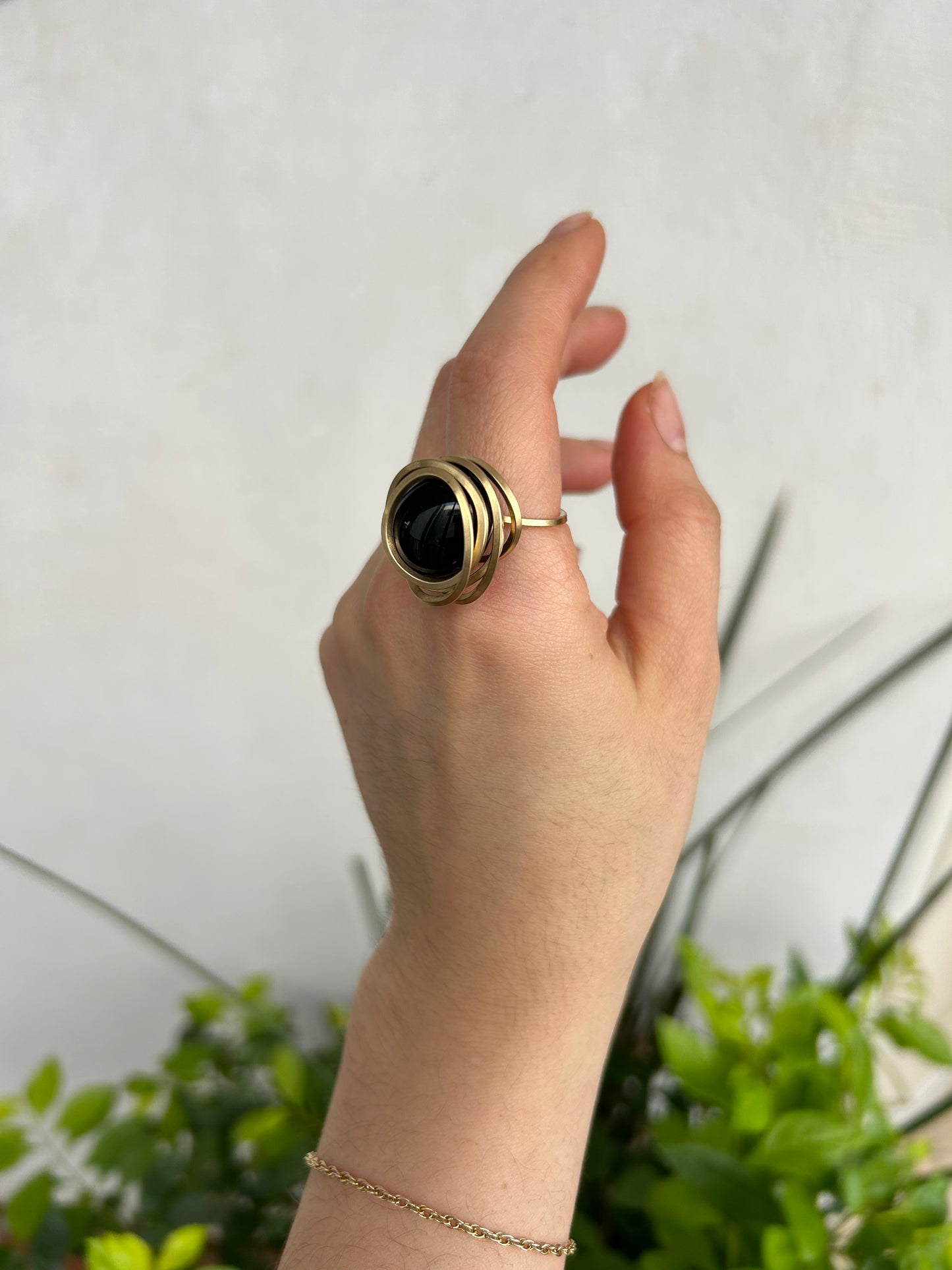 Anillo Obsidiana Negra