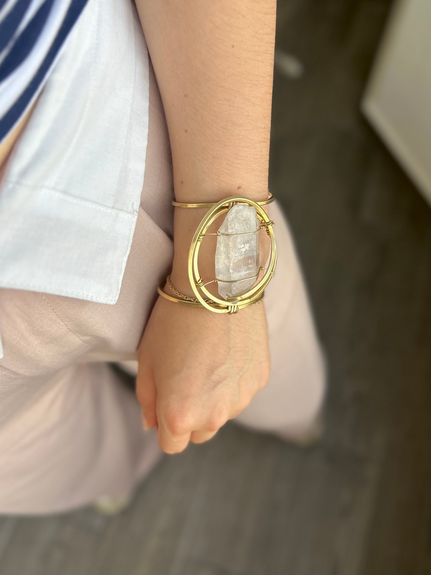 Brazalete Cuarzo Transparente