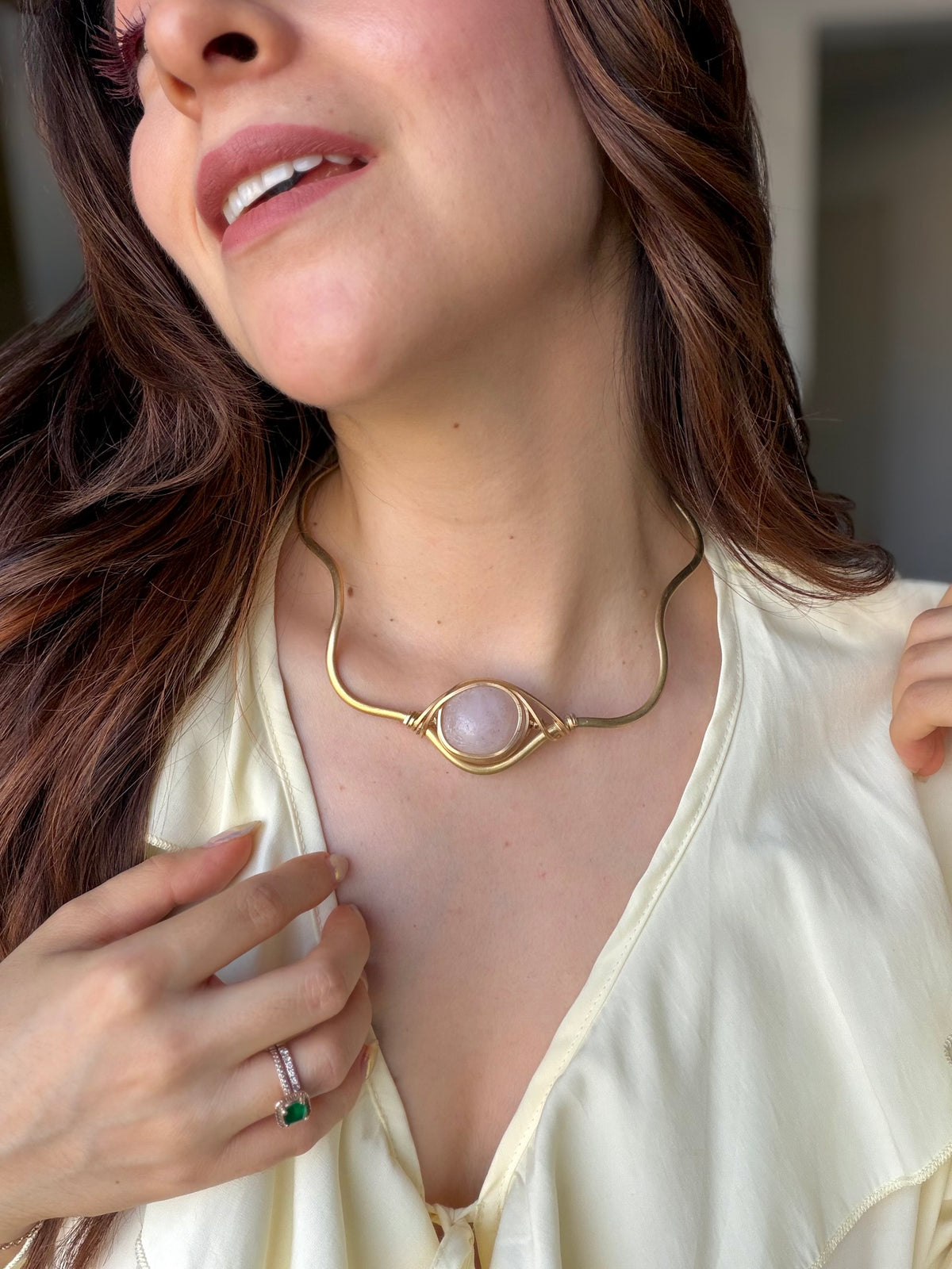 Collar Cuarzo Rosa