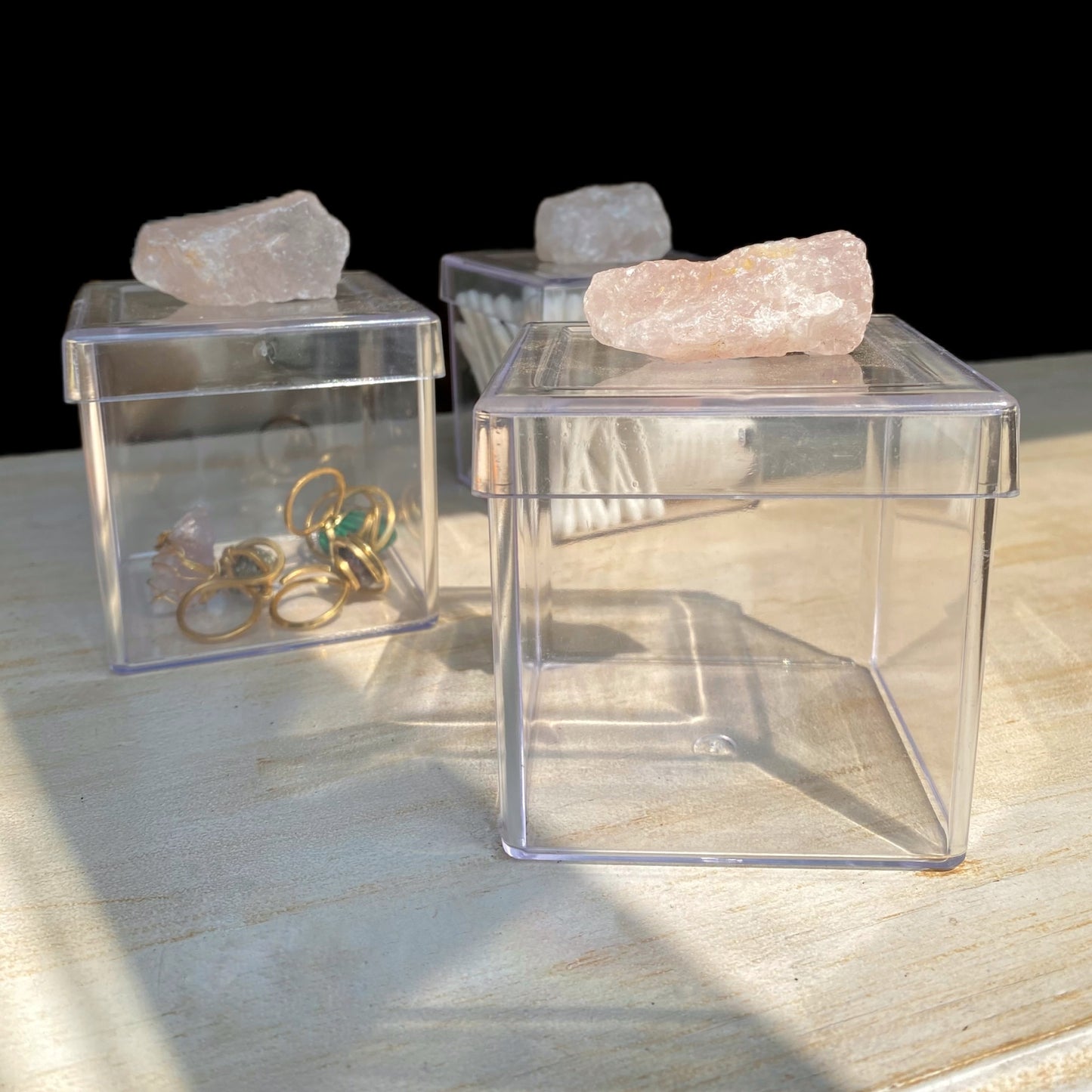 Caja decorativa con Cuarzo Rosa
