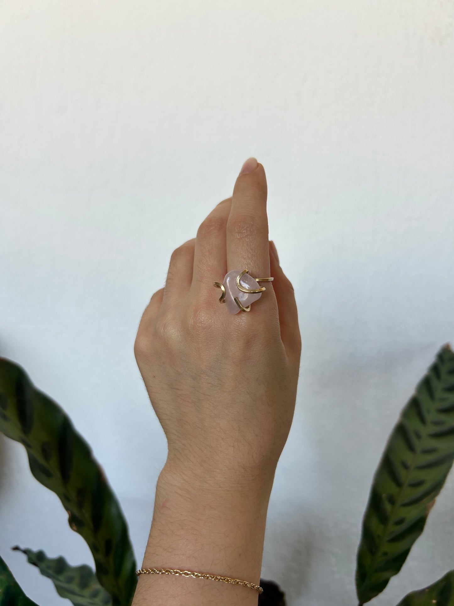 Anillo Cuarzo Rosa
