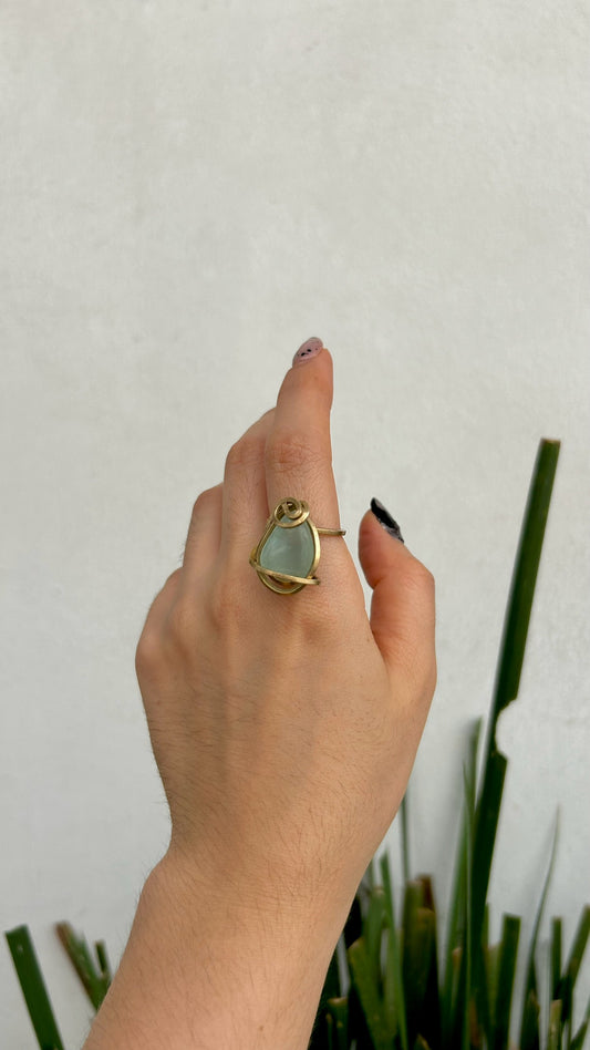 Anillo Aguamarina