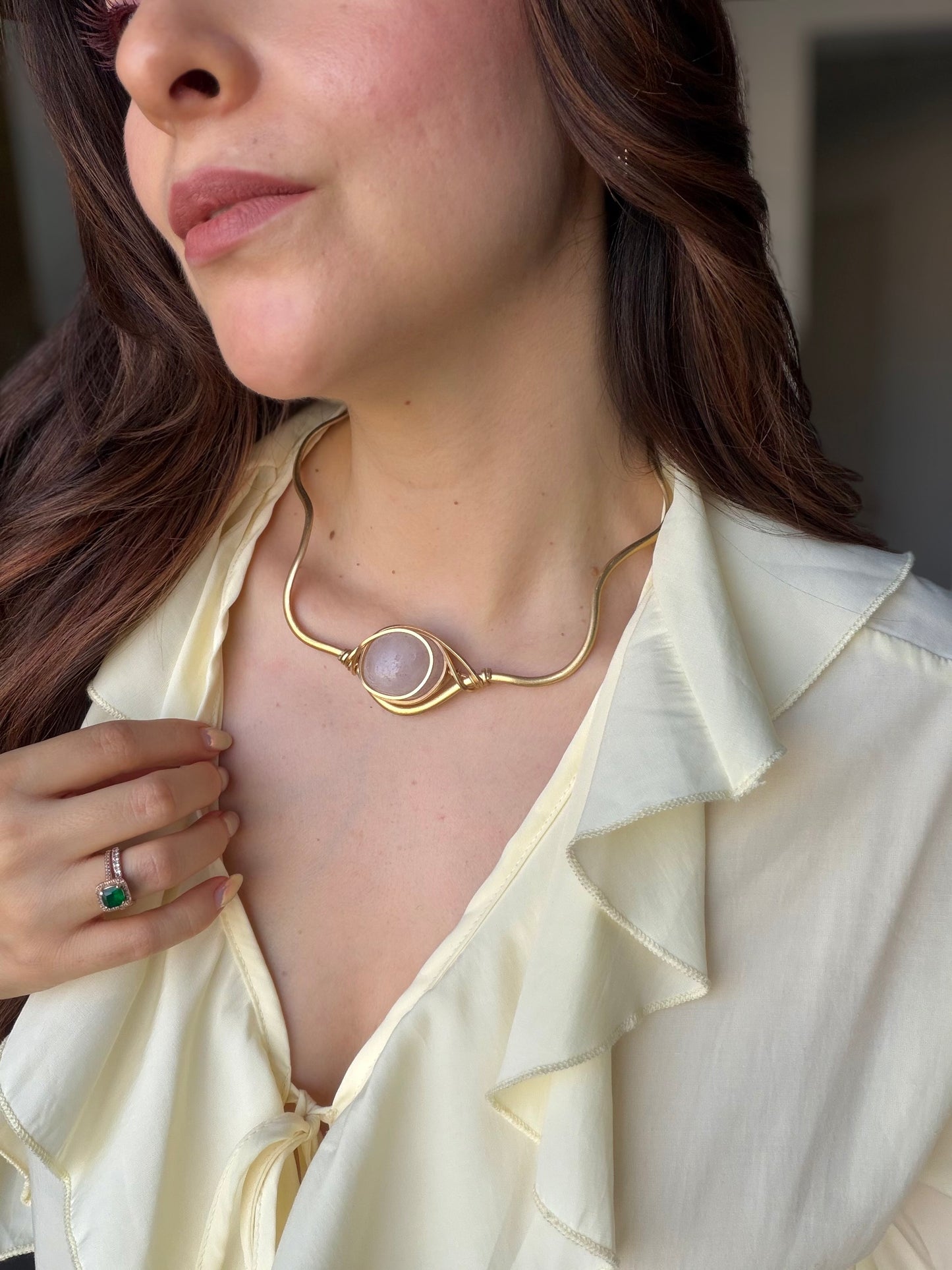 Collar Cuarzo Rosa