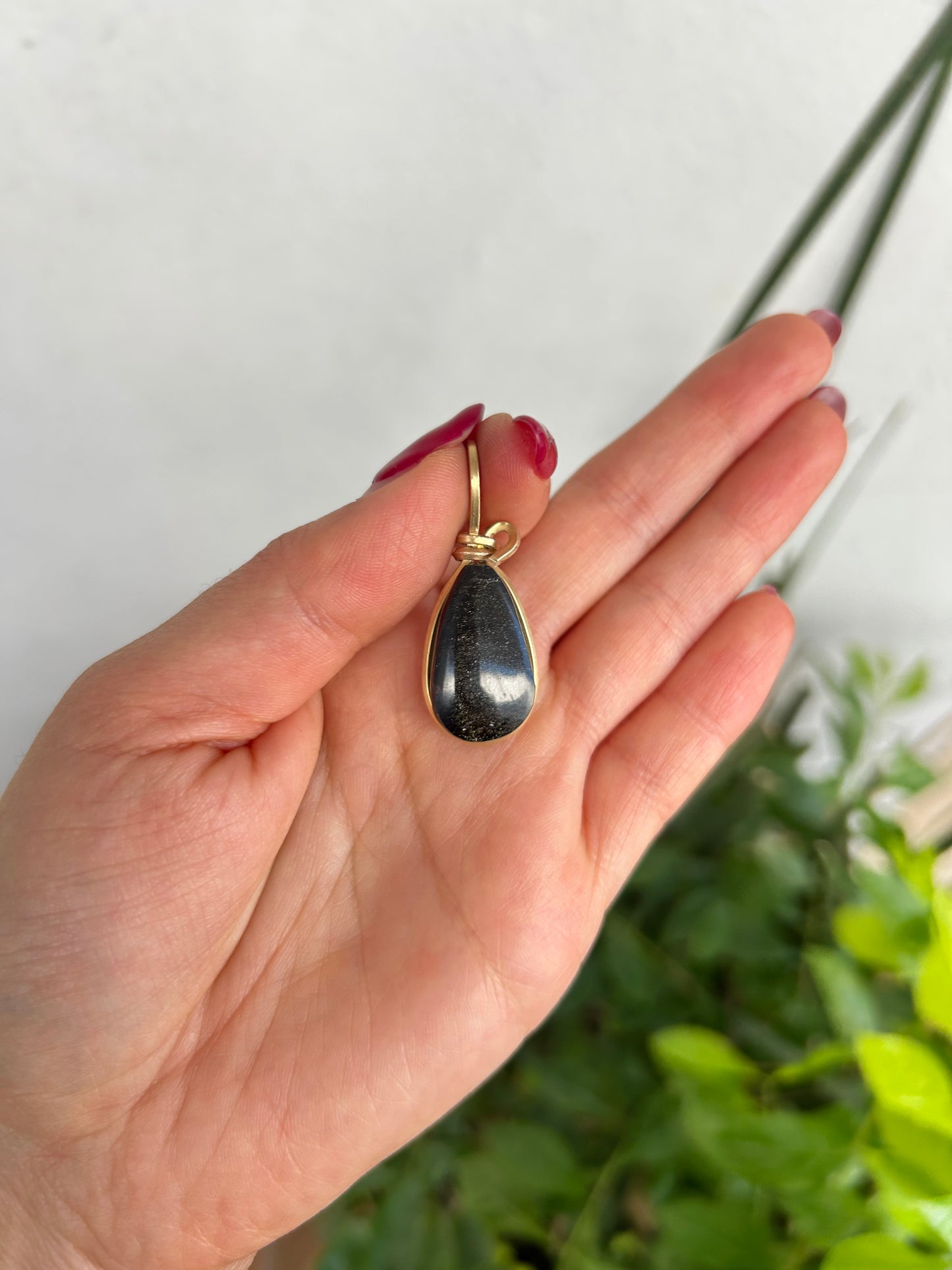 Dije Obsidiana Dorada