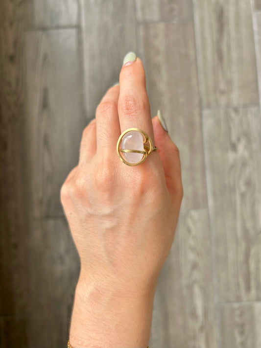 Anillo Cuarzo Rosa