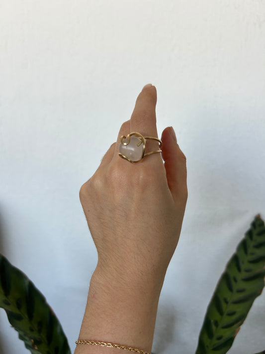 Anillo Cuarzo Rosa