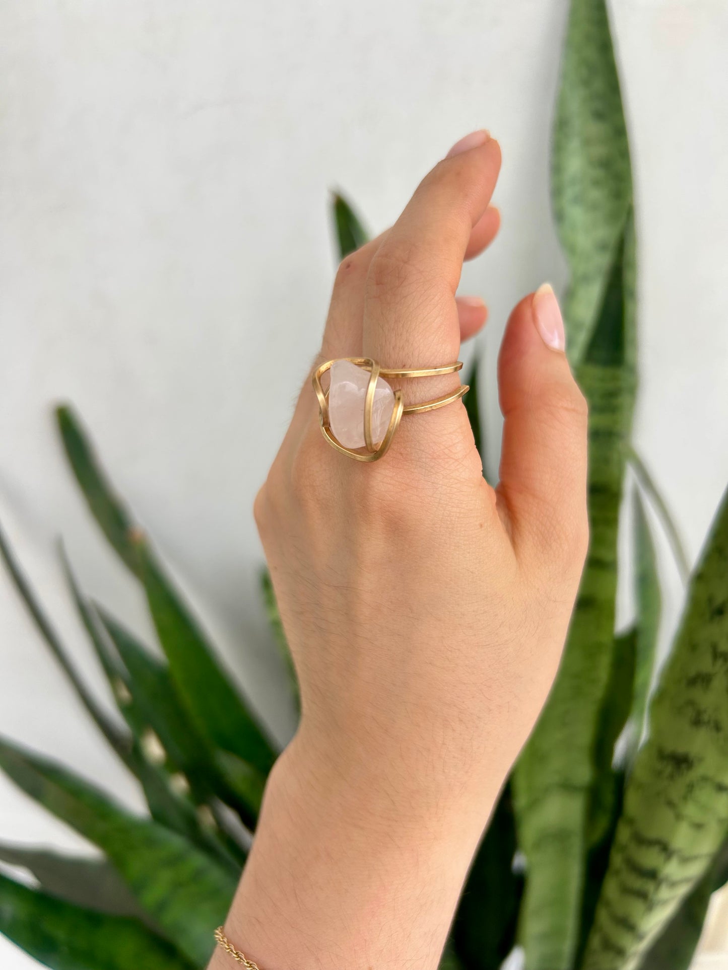 Anillo Cuarzo Rosa