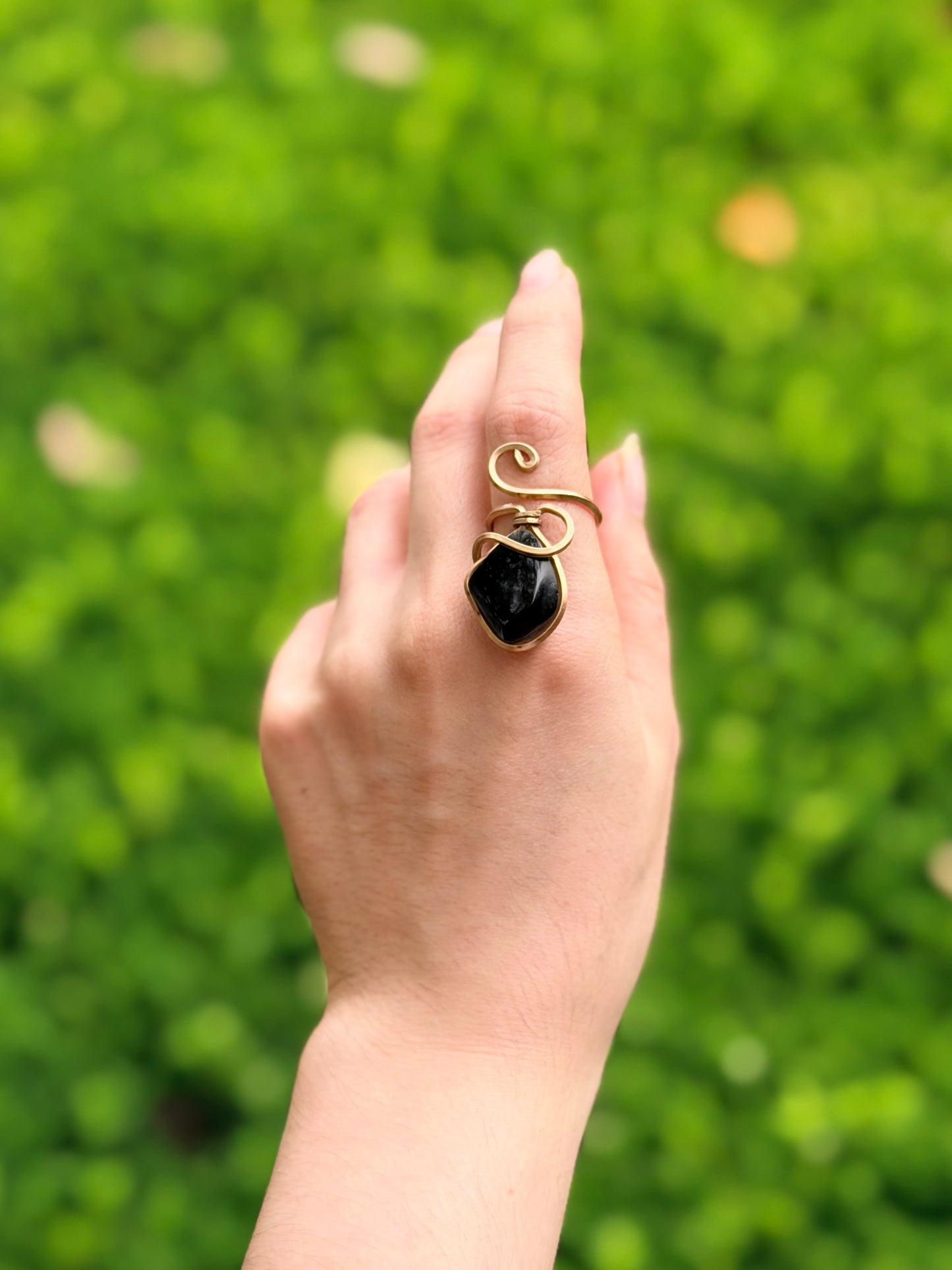 Anillo Obsidiana Negra